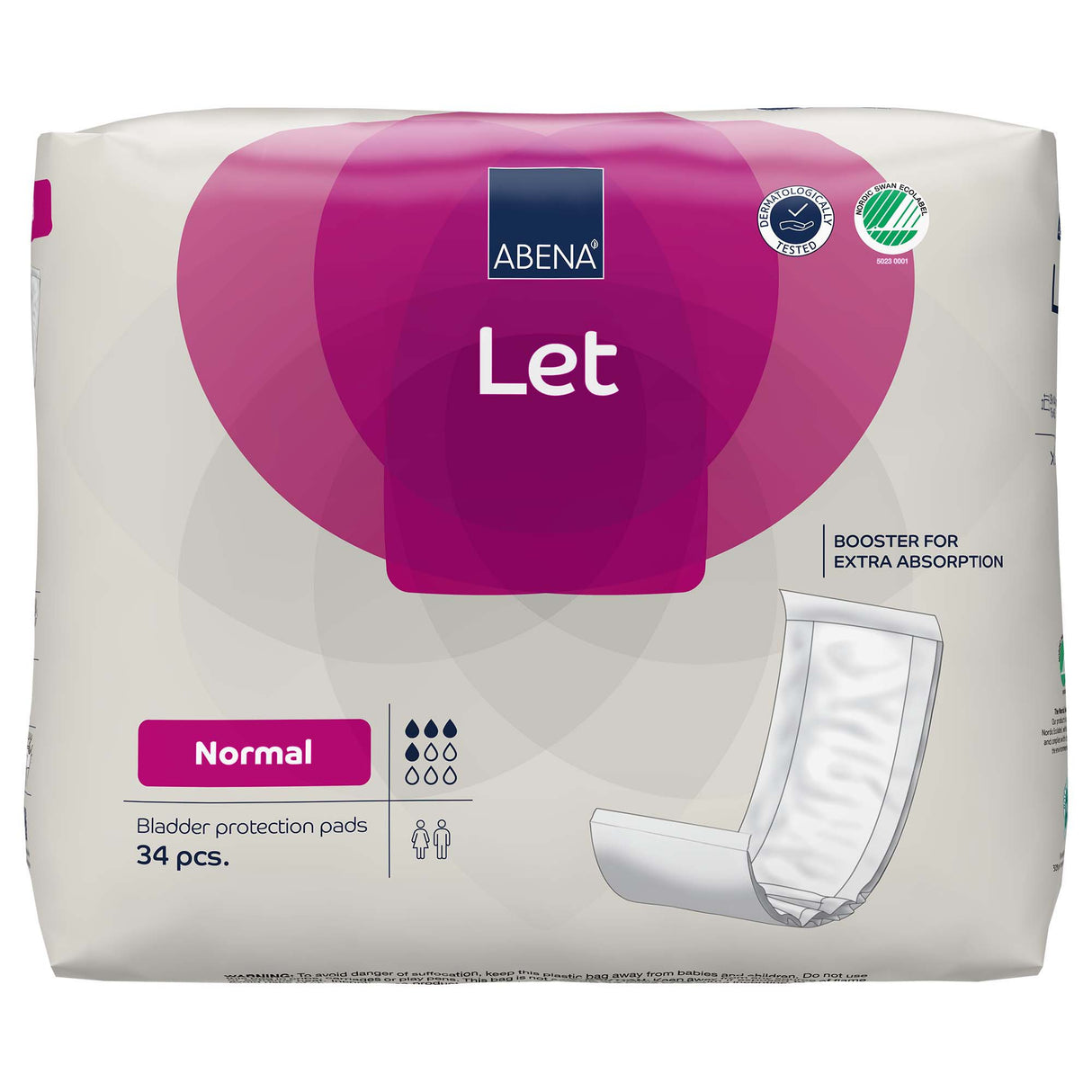 Incontinence Liner Abena® Abri-Let Normal 4.3 X 15.3 Inch Light Absorbency Fluff / Polymer Core One Size Fits Most - BeHope