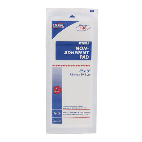 Non-Adherent Dressing Dukal™ 3 X 8 Inch Sterile 1 per Pack - BeHope