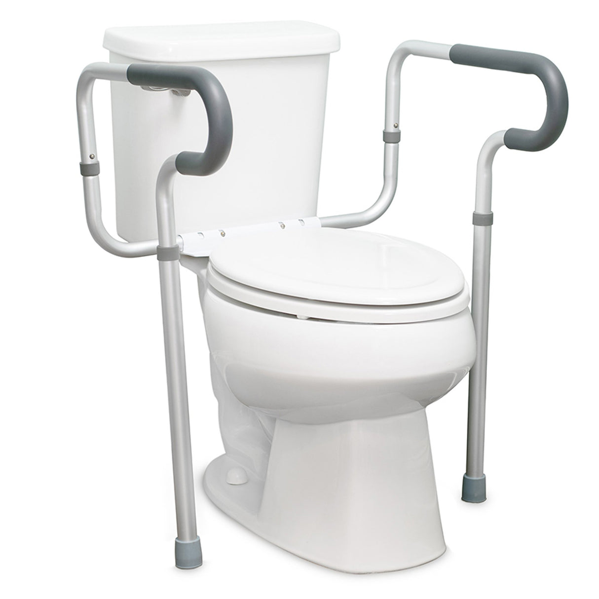 Toilet Safety Rail McKesson Gray Aluminum - BeHope