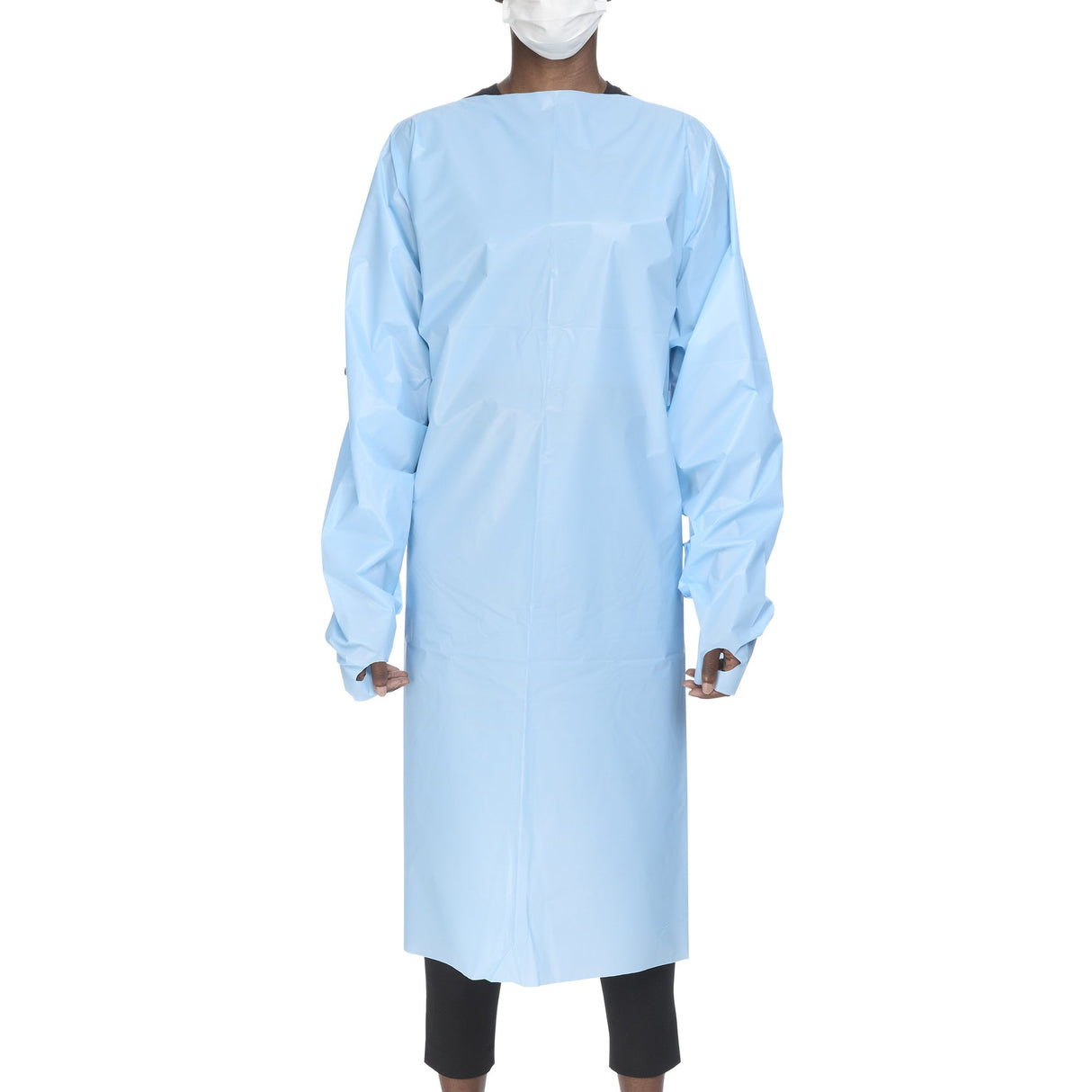 Protective Procedure Gown McKesson One Size Fits Most Blue NonSterile AAMI Level 2 Disposable - BeHope