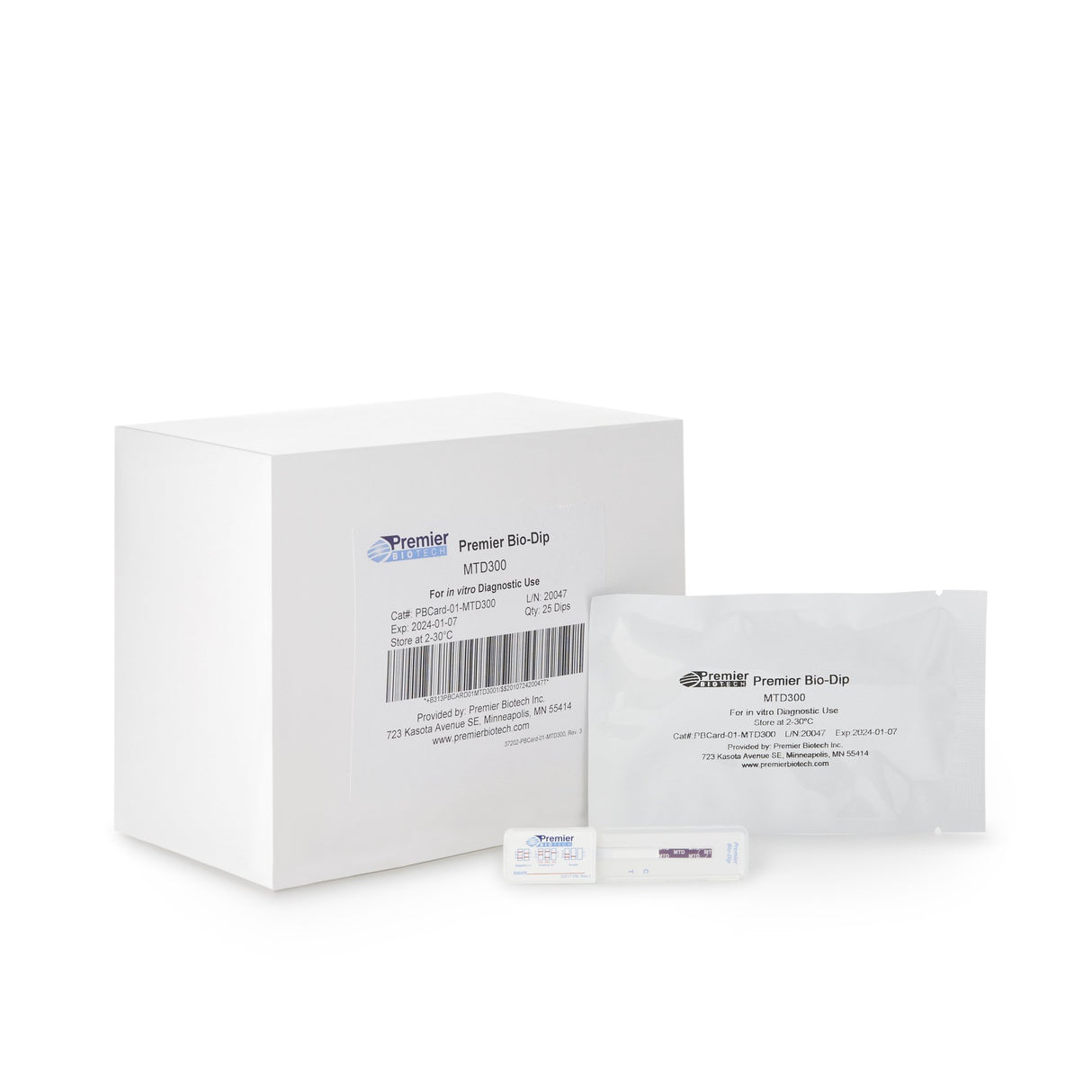 Drugs of Abuse Test Kit Premier Bio-Dip Methadone (MTD) 25 Tests CLIA Waived - BeHope