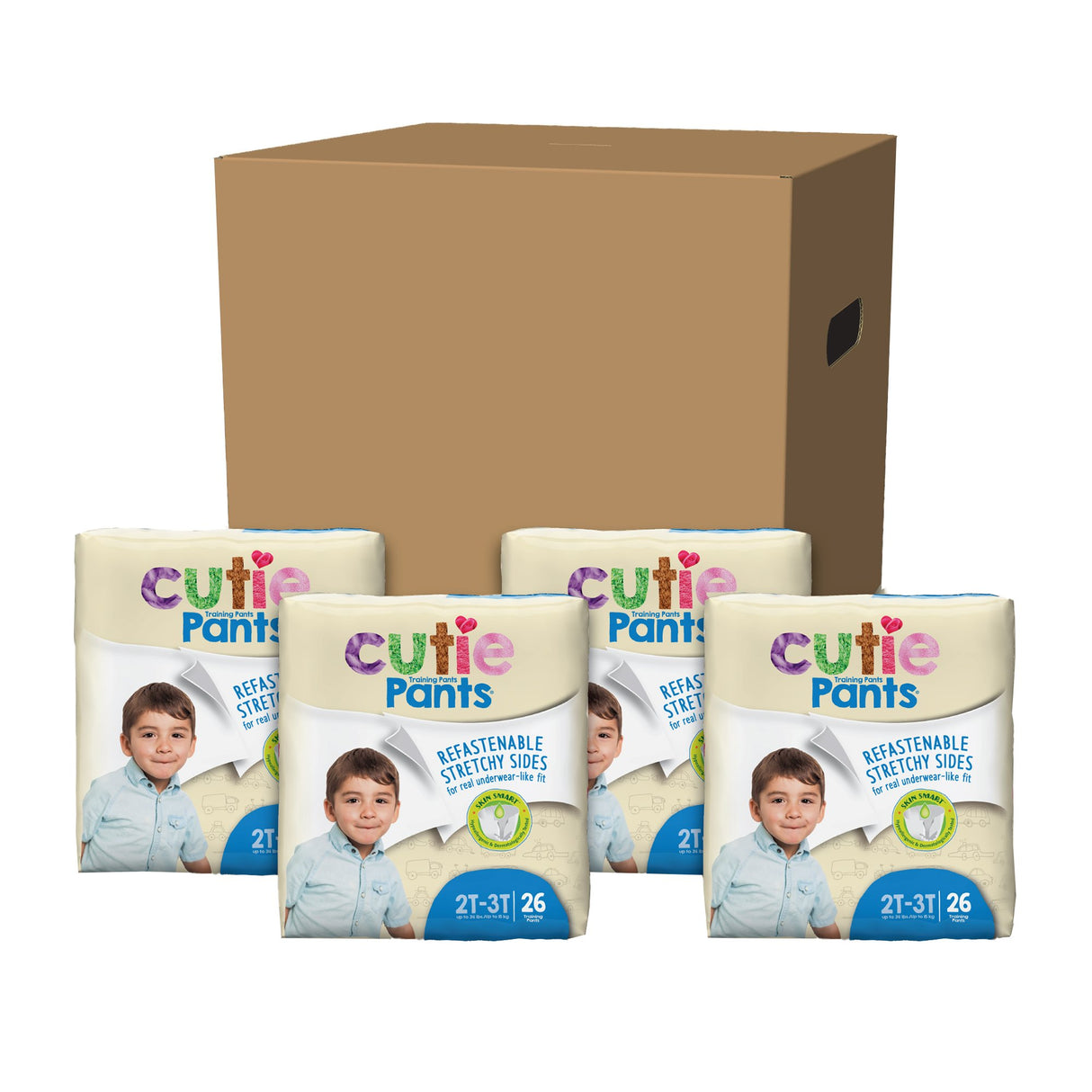 Male Toddler Training Pants Cutie Pants® Size 2T to 3T Disposable Heavy Absorbency - BeHope