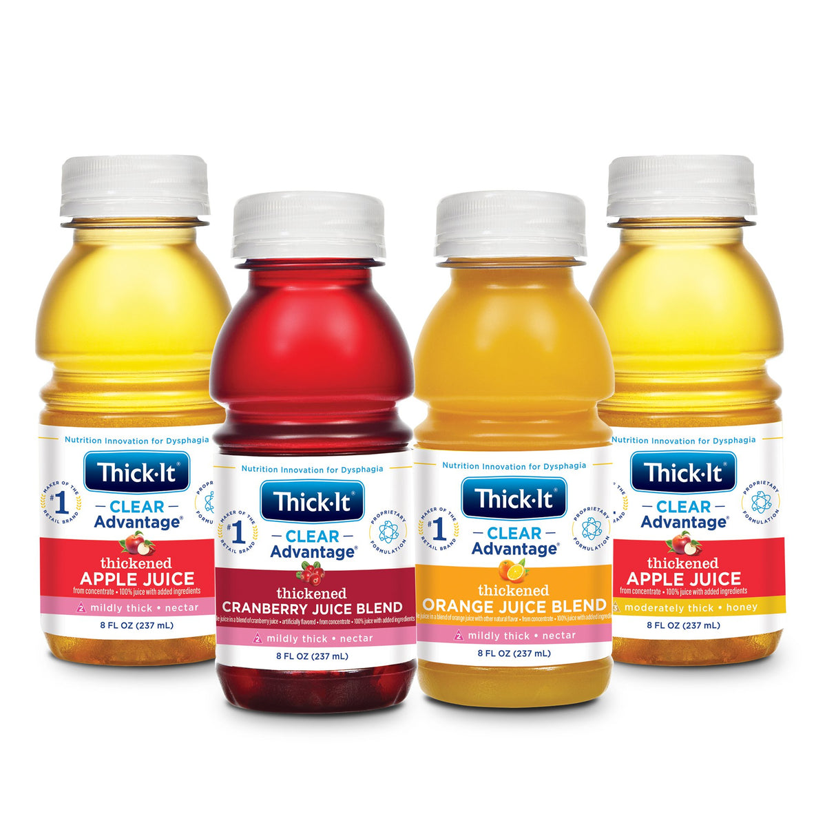 Thickened Beverage Thick-It® Clear Advantage® 8 oz. Bottle Cranberry Flavor Liquid IDDSI Level 2 Mildly Thick - BeHope