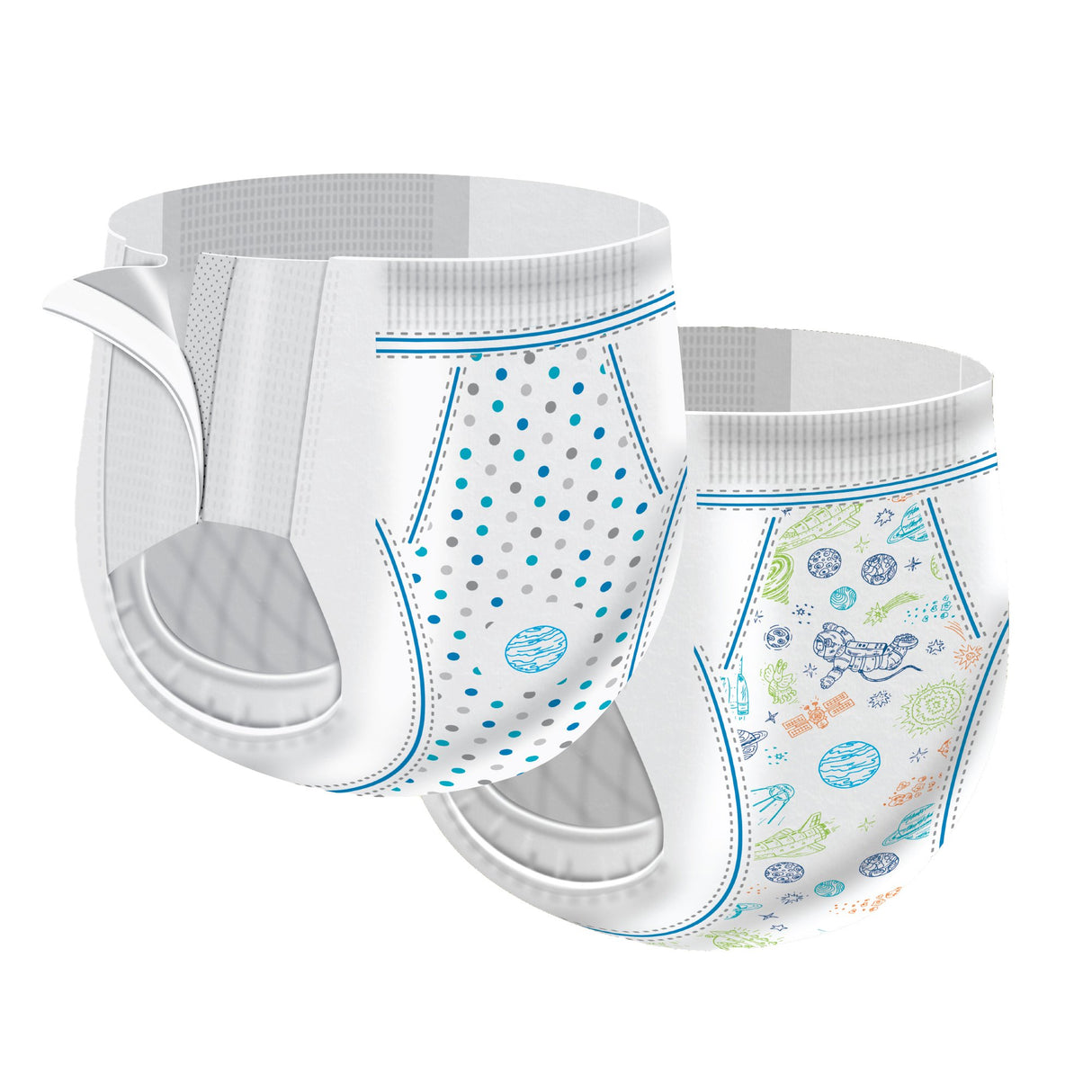 Male Toddler Training Pants Cutie Pants® Size 4T to 5T Disposable Heavy Absorbency - BeHope