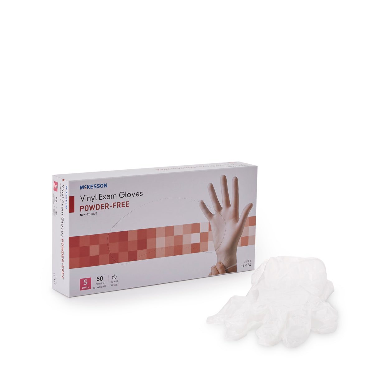 Exam Glove McKesson Confiderm® Small NonSterile Vinyl Standard Cuff Length Smooth Clear Not Rated - BeHope