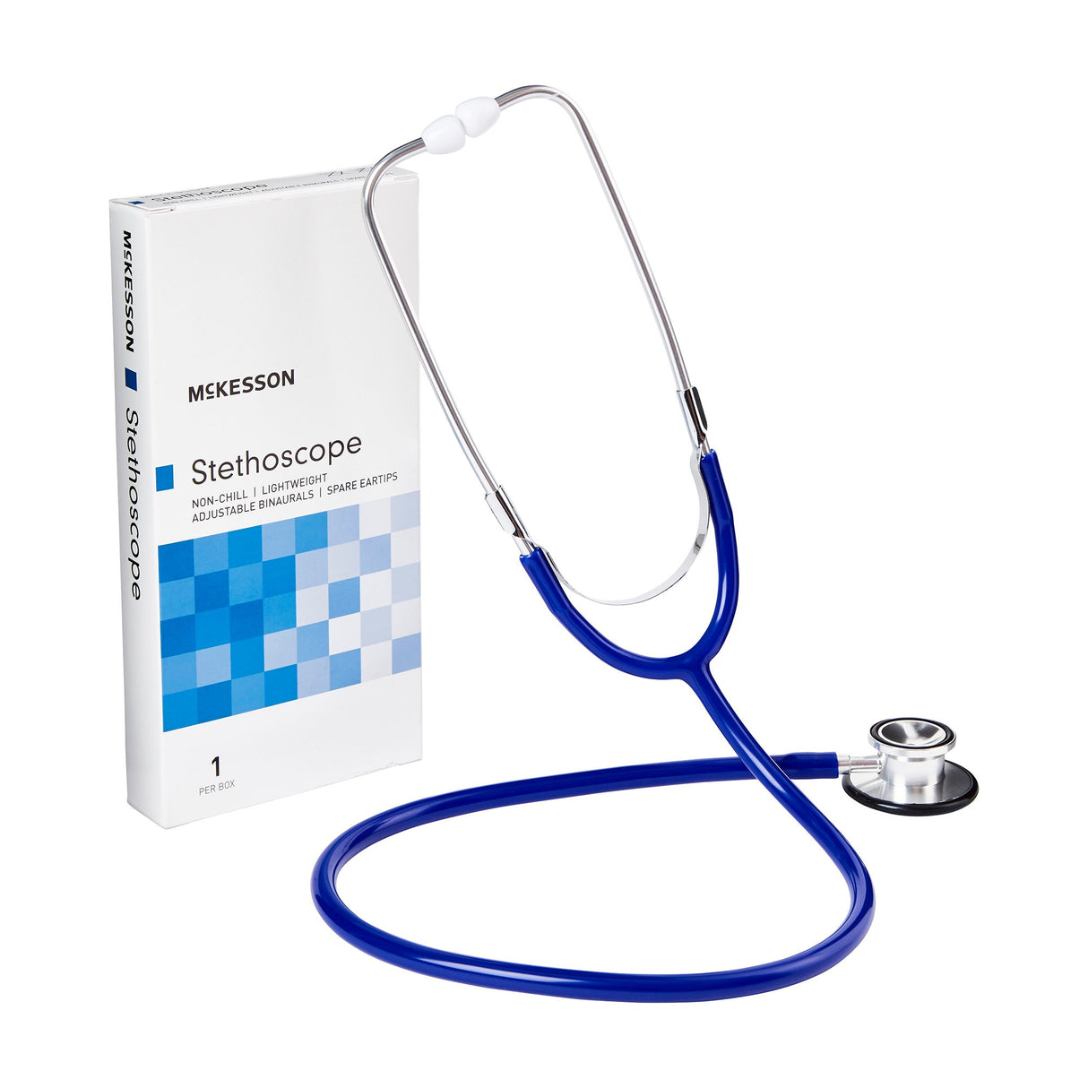 General Exam Stethoscope McKesson Royal Blue 1-Tube 22 Inch Tube Double Sided Chestpiece - BeHope