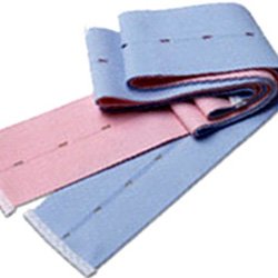 Fetal Abdominal Binder Life Trace® 2-3/8 X 48 Inch Button Hole Blue / Pink - BeHope