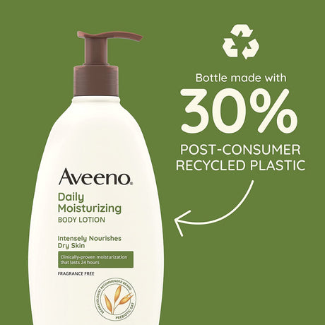 Hand and Body Moisturizer Aveeno® Daily Moisturizing 18 oz. Pump Bottle Unscented Lotion - BeHope