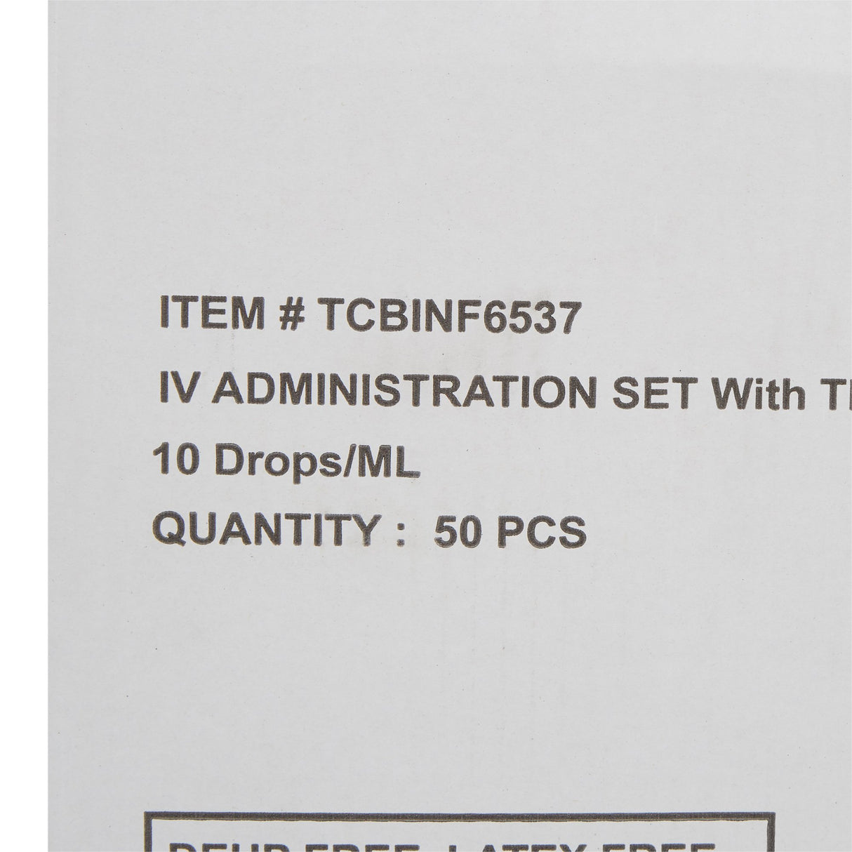 IV Pump Set McKesson Pump 3 Ports 10 Drops / mL Drip Rate Without Filter 110 Inch Tubing Solution Without Flow Regulator - BeHope
