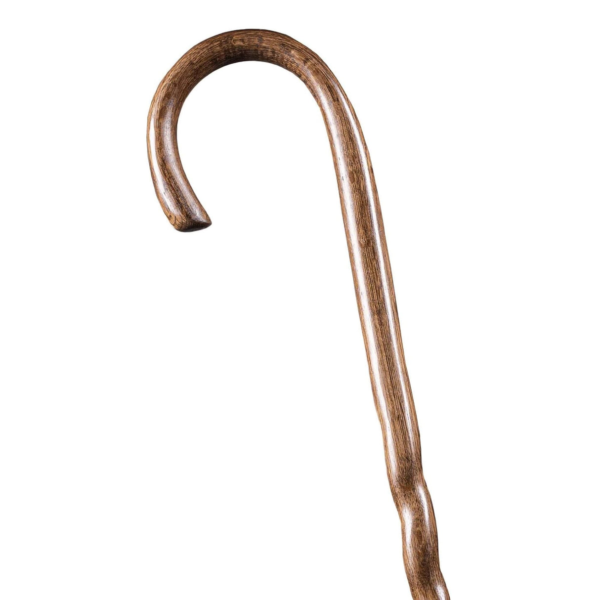 Round Handle Cane Brazos™ Twisted Wood 37 Inch Height Brown Oak - BeHope