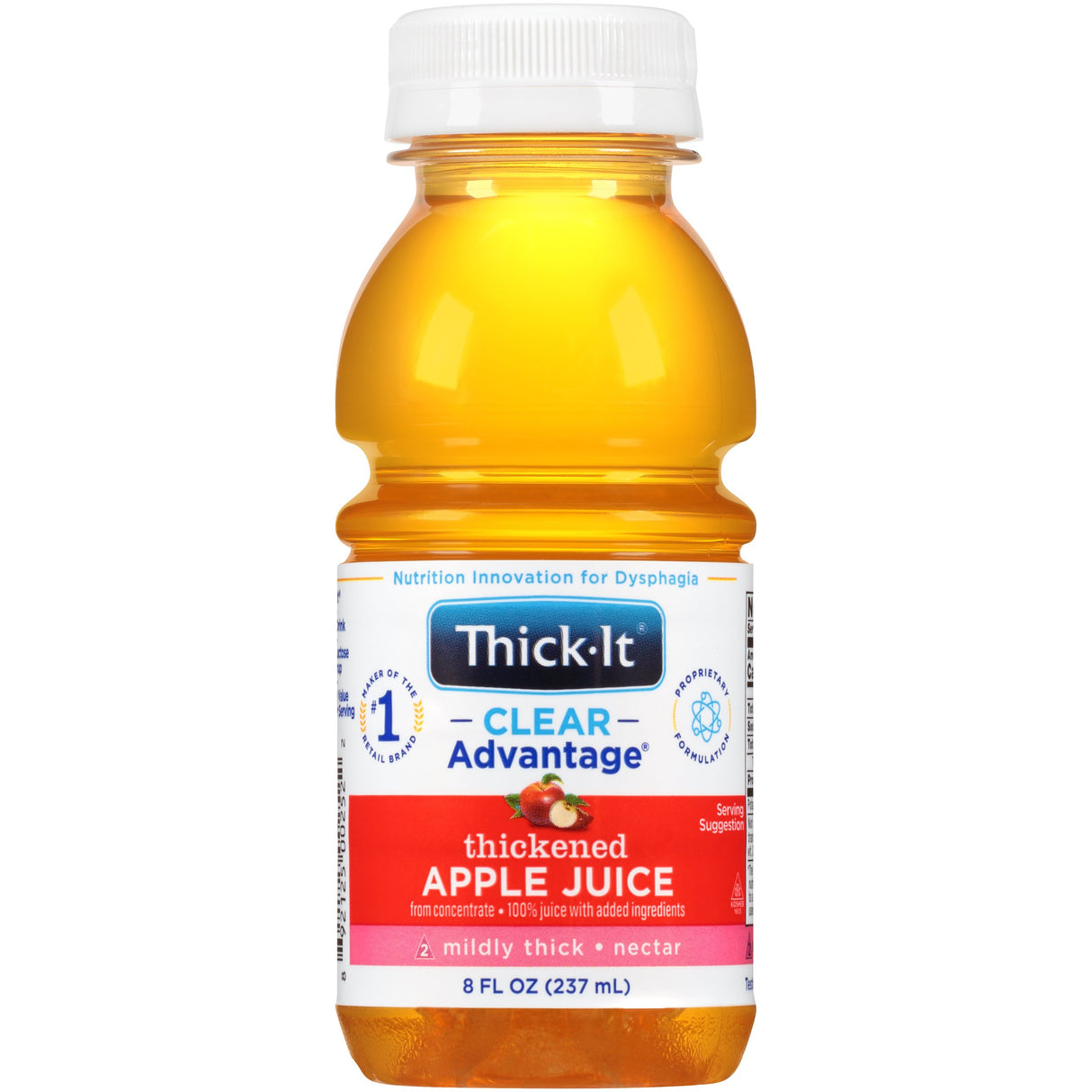 Thickened Beverage Thick-It® Clear Advantage® 8 oz. Bottle Apple Flavor Liquid IDDSI Level 2 Mildly Thick - BeHope