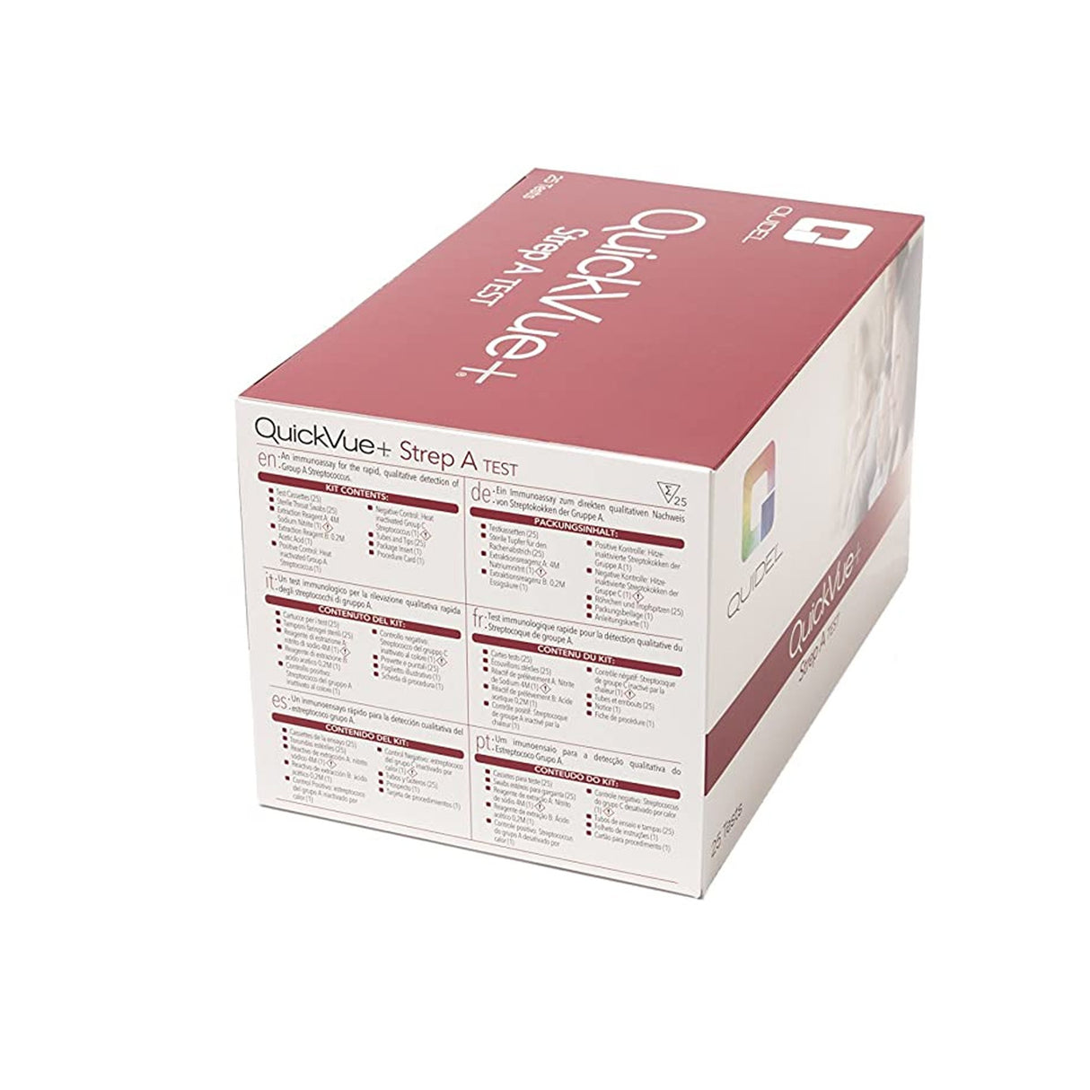 Respiratory Test Kit QuickVue+® Strep A Strep A Test 25 Tests CLIA Non-Waived - BeHope
