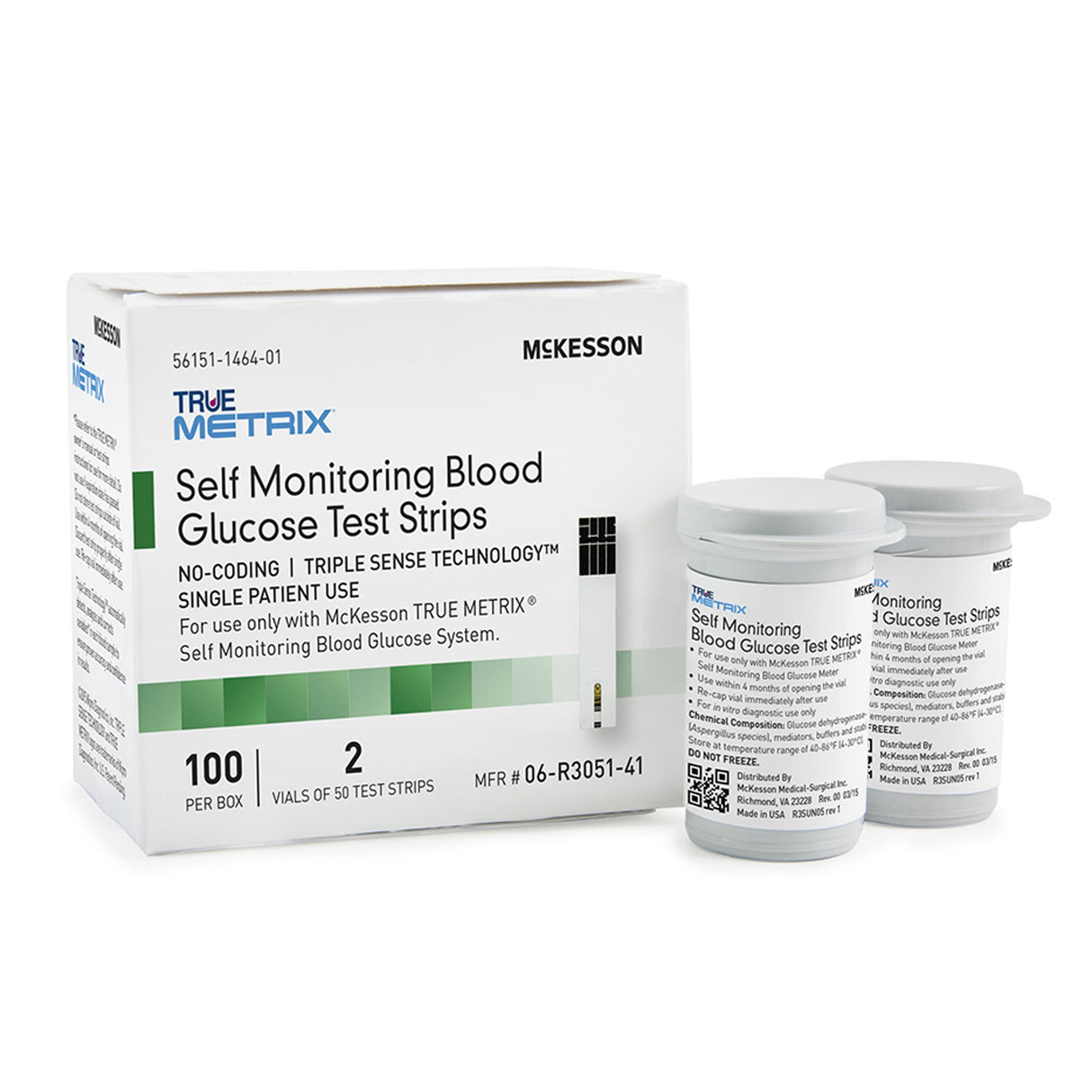 Blood Glucose Test Strips McKesson TRUE METRIX® 100 Strips per Pack - BeHope