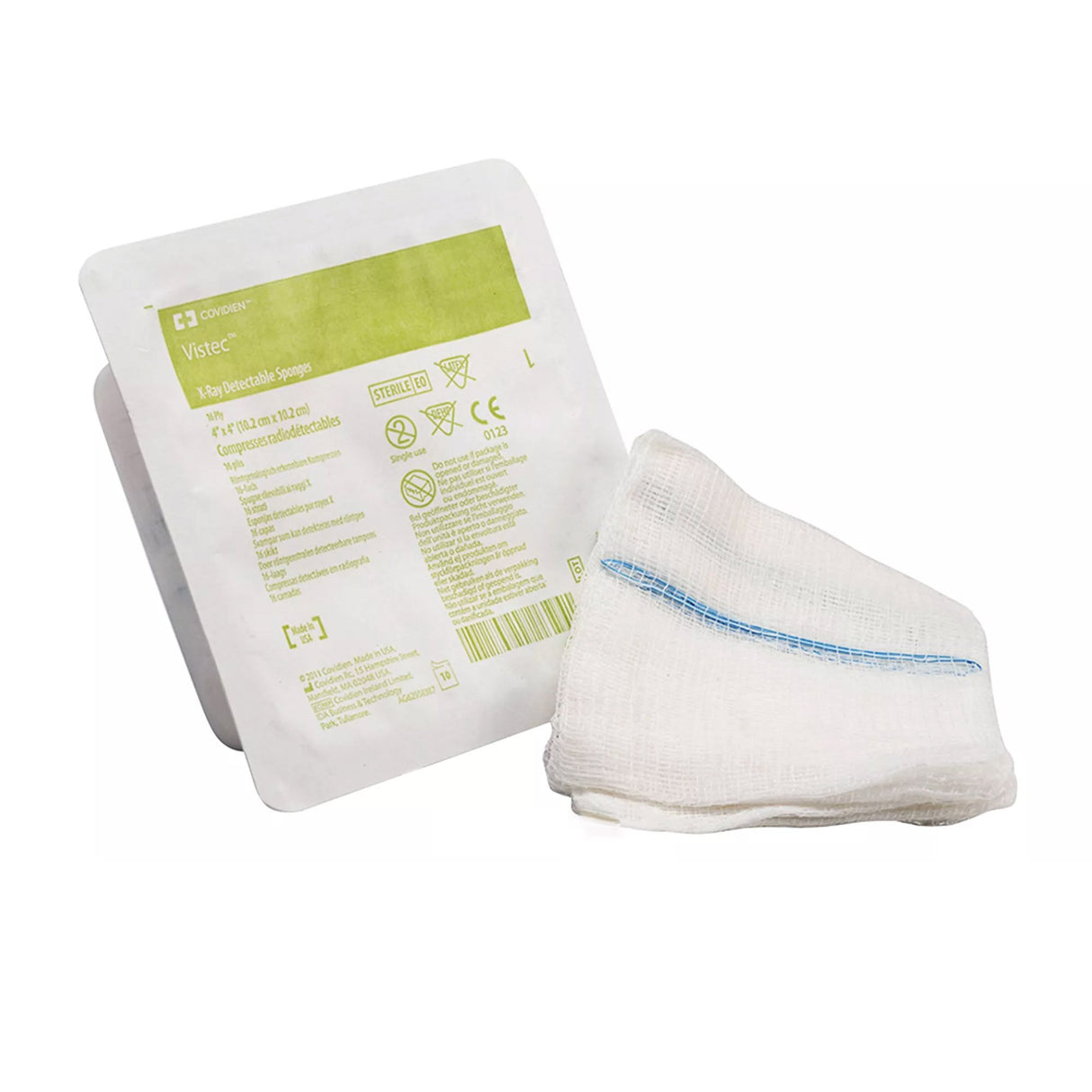 Gauze Sponge Visitec™ 4 X 4 Inch 16-Ply NonSterile X-Ray Detectable 10 per Pack - BeHope