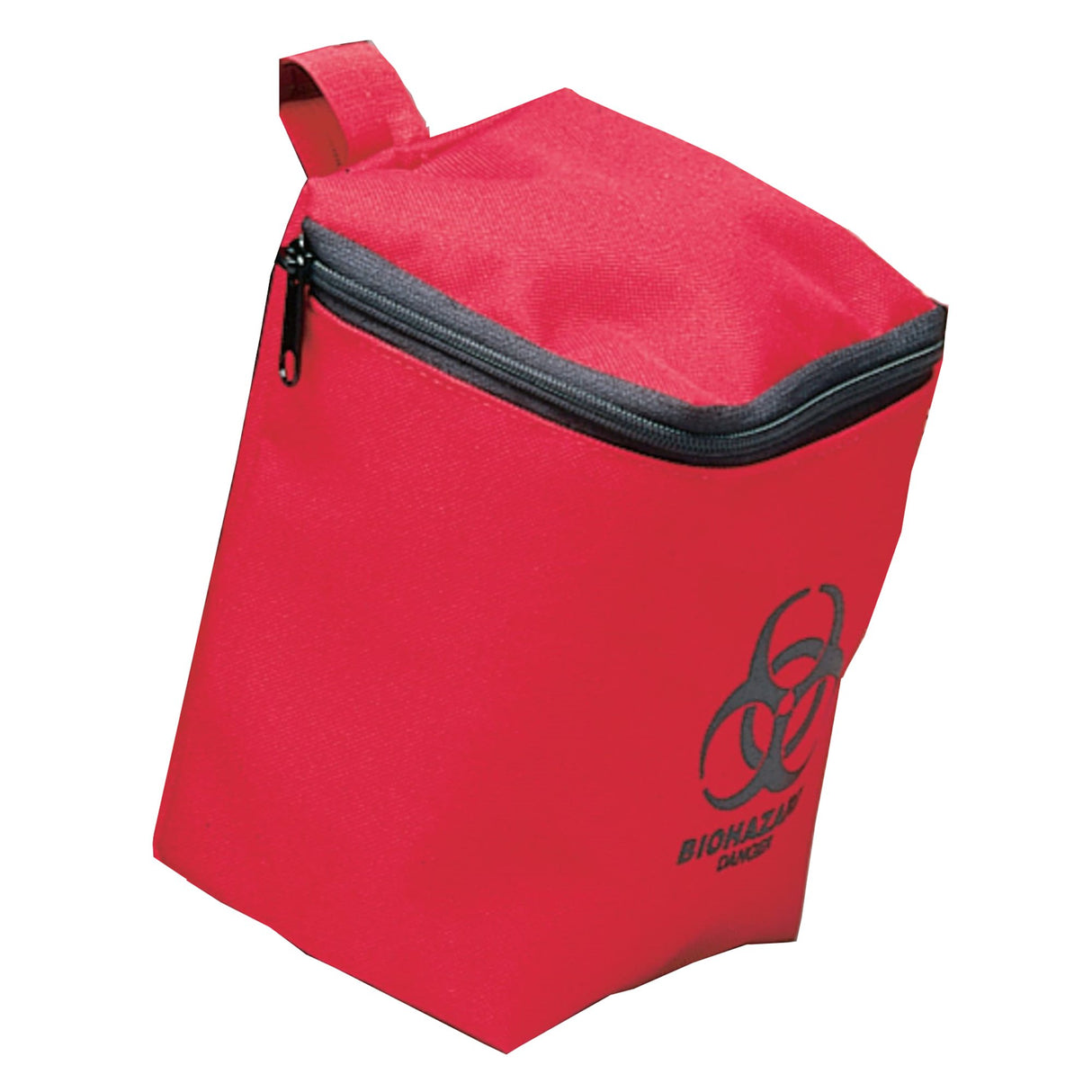 Transport Pouch Red / Black Biohazard Vinyl-Coated 600 D Poly Fabric 4-3/4 W X 6-1/4 H X 4-3/4 D - BeHope