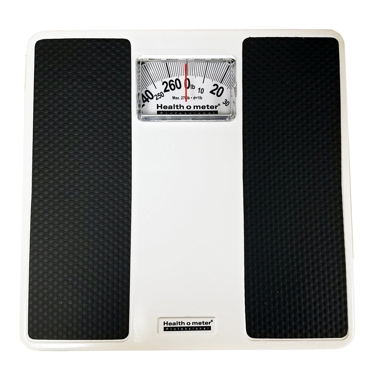 Floor Scale Health O Meter® Dial Display 270 lbs. Capacity Black / White Analog - BeHope