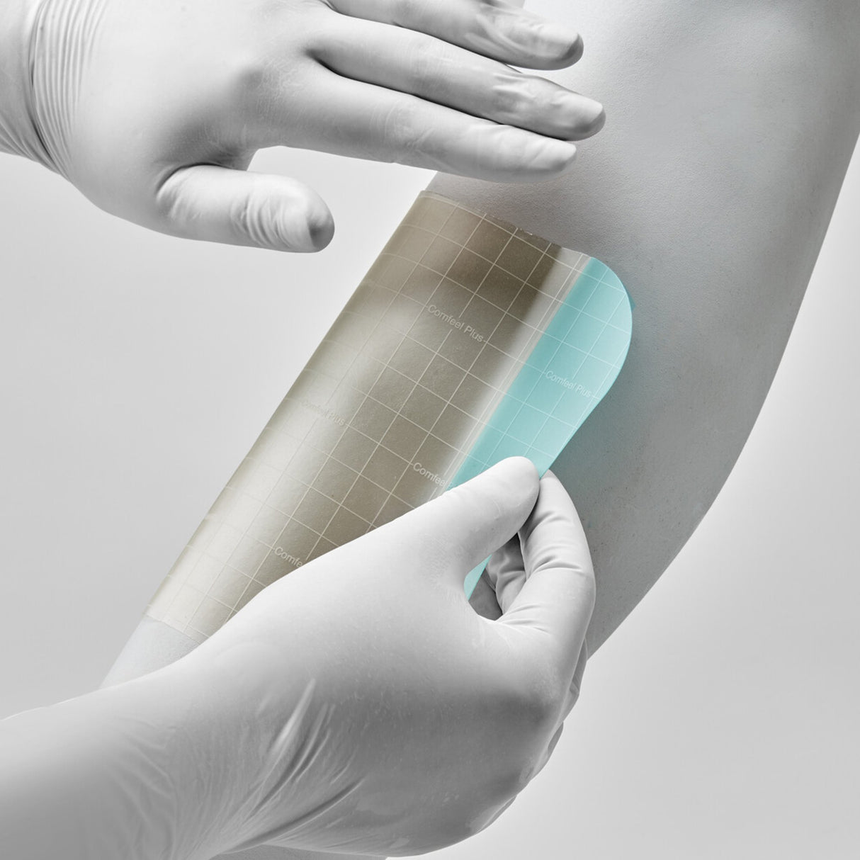 Hydrocolloid Dressing Comfeel Plus Film Backing 6 X 6 Inch Square Hydrocolloid / Sodium Carboxymethylcellulose (CMC) / Film - BeHope