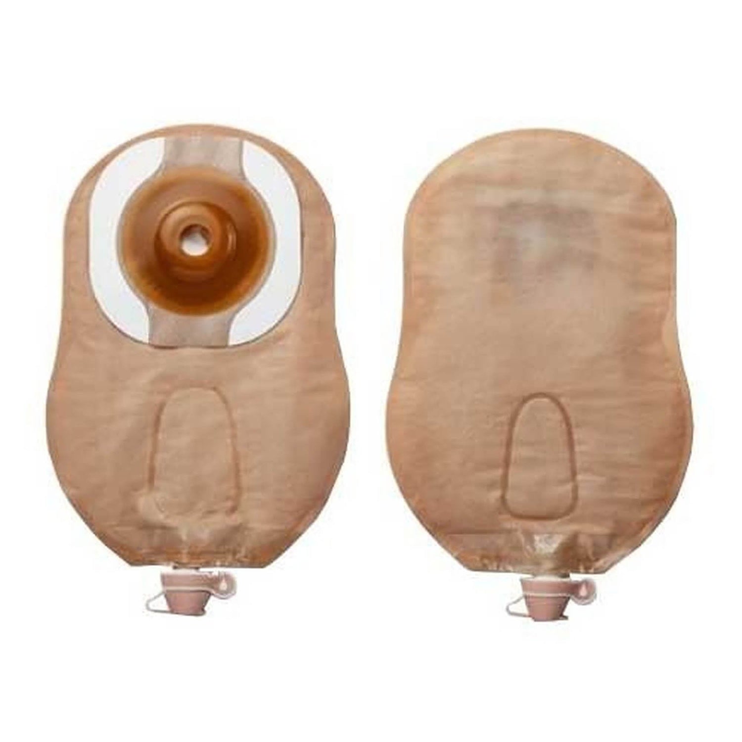 Urostomy Pouch Premier™ One-Piece System 9 Inch Length Convex, Pre-Cut 1-1/8 Inch Stoma Drainable - BeHope