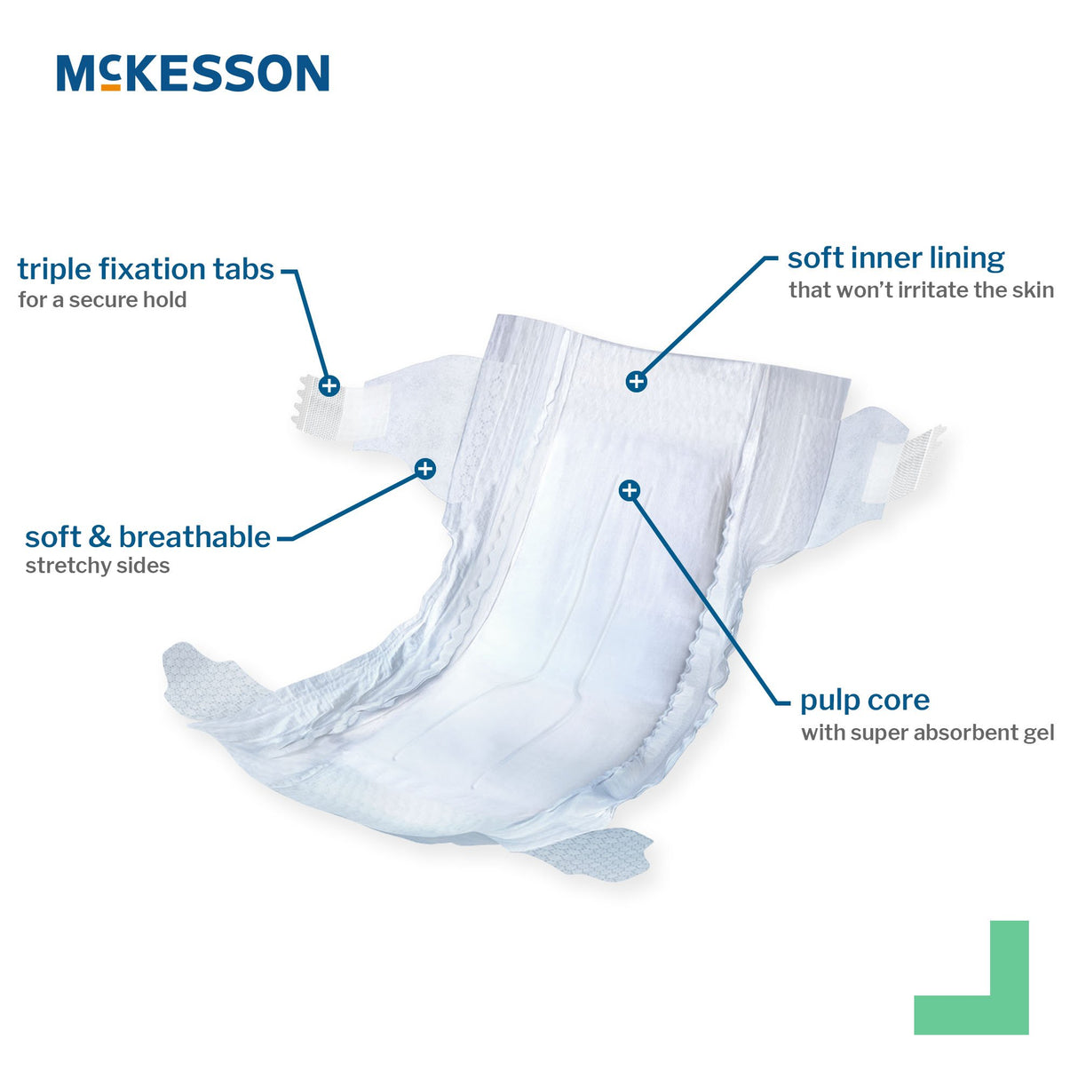 Unisex Baby Diaper McKesson Size 1 Disposable Heavy Absorbency - BeHope