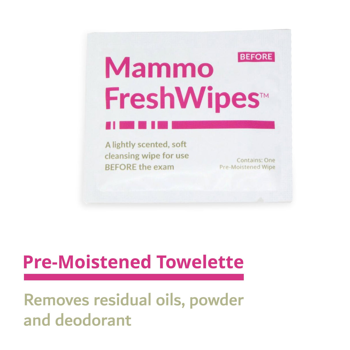 Mammography Cleansing Towelette PDC® Freshwipes™ Individual Packet Scented 50 Count - BeHope