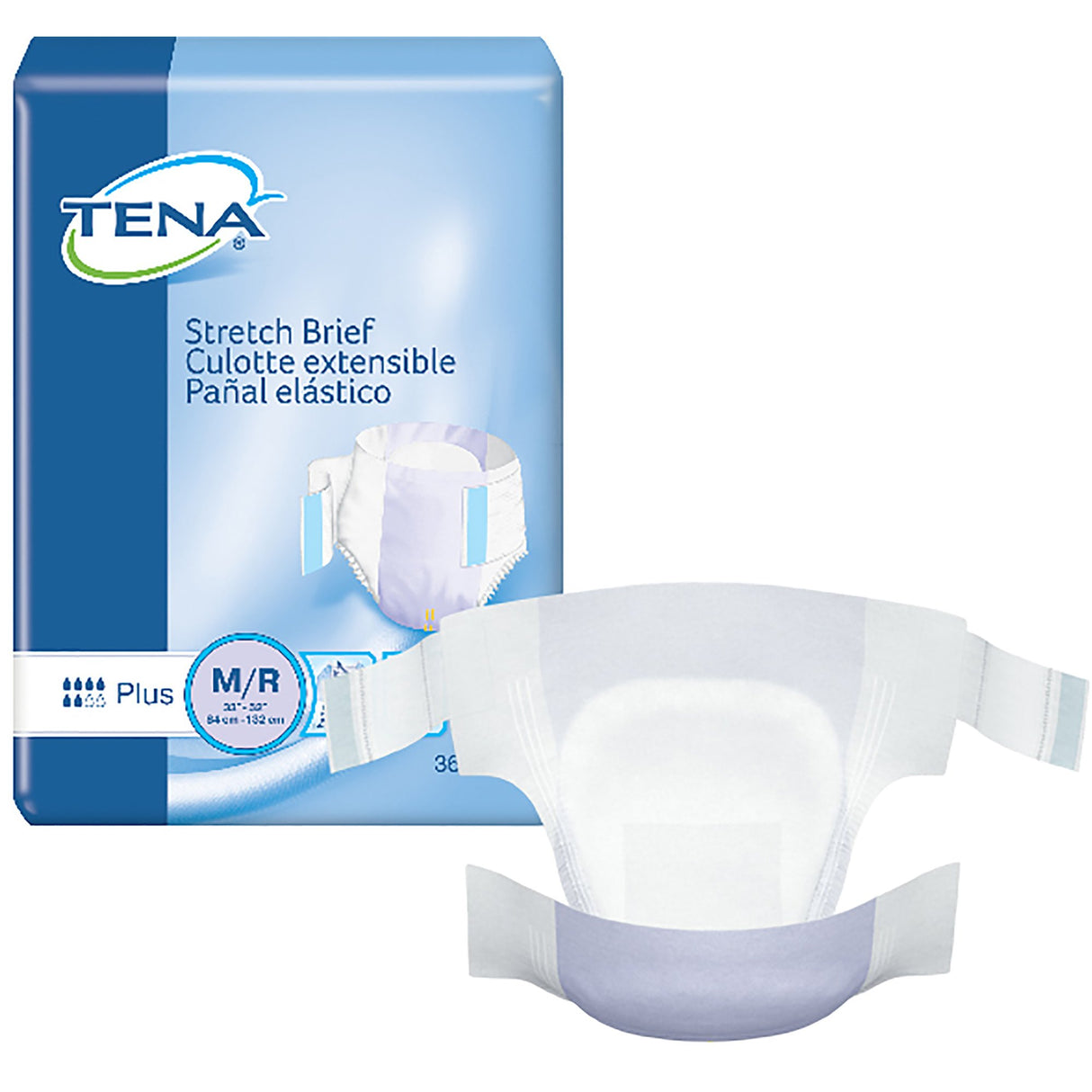 Unisex Adult Incontinence Brief TENA® Stretch™ Plus Medium Disposable Moderate Absorbency - BeHope