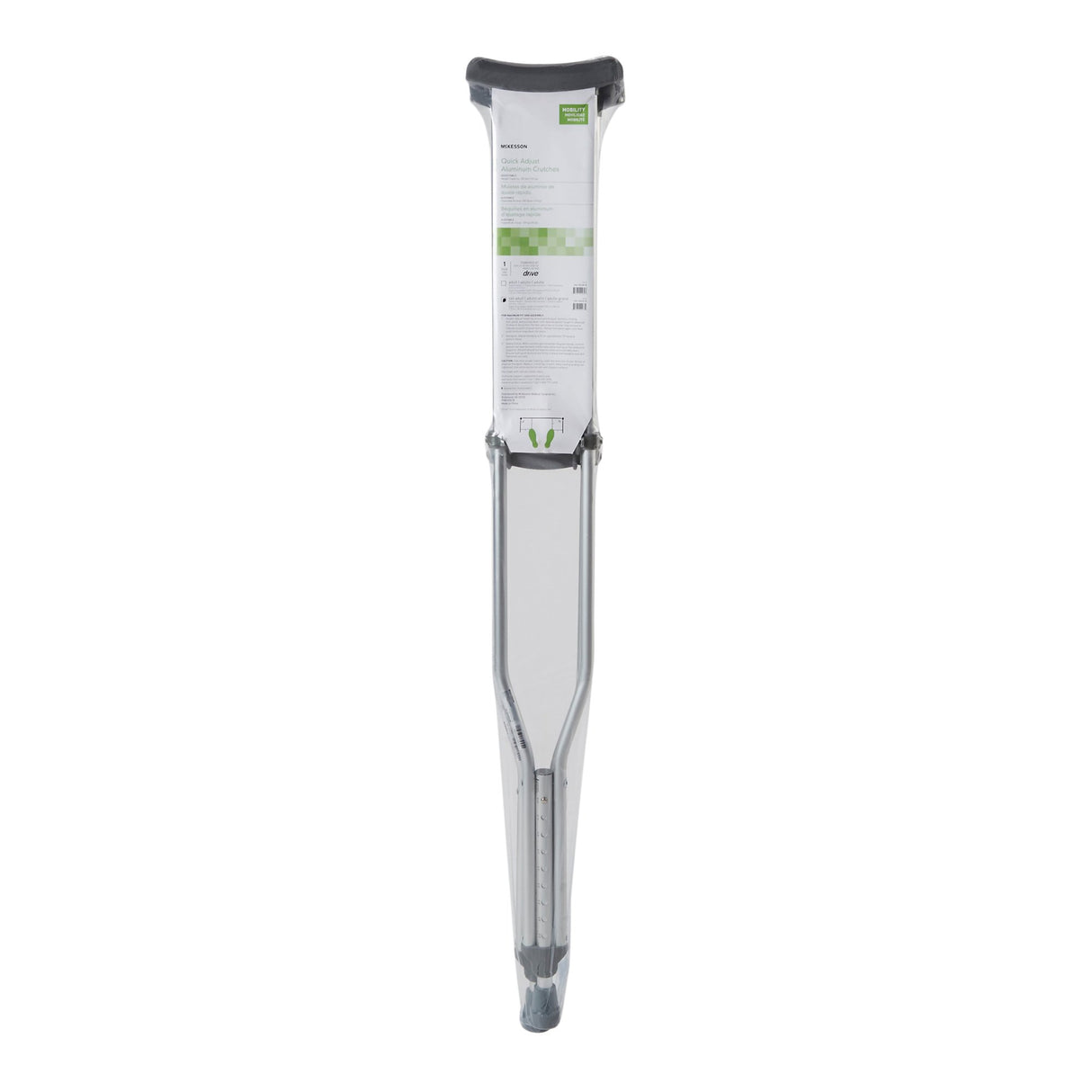 Underarm Crutches McKesson Tall Adult 5 Foot 10 Inch to 6 Foot 6 Inch User Height Aluminum Frame 350 lbs. Weight Capacity - BeHope