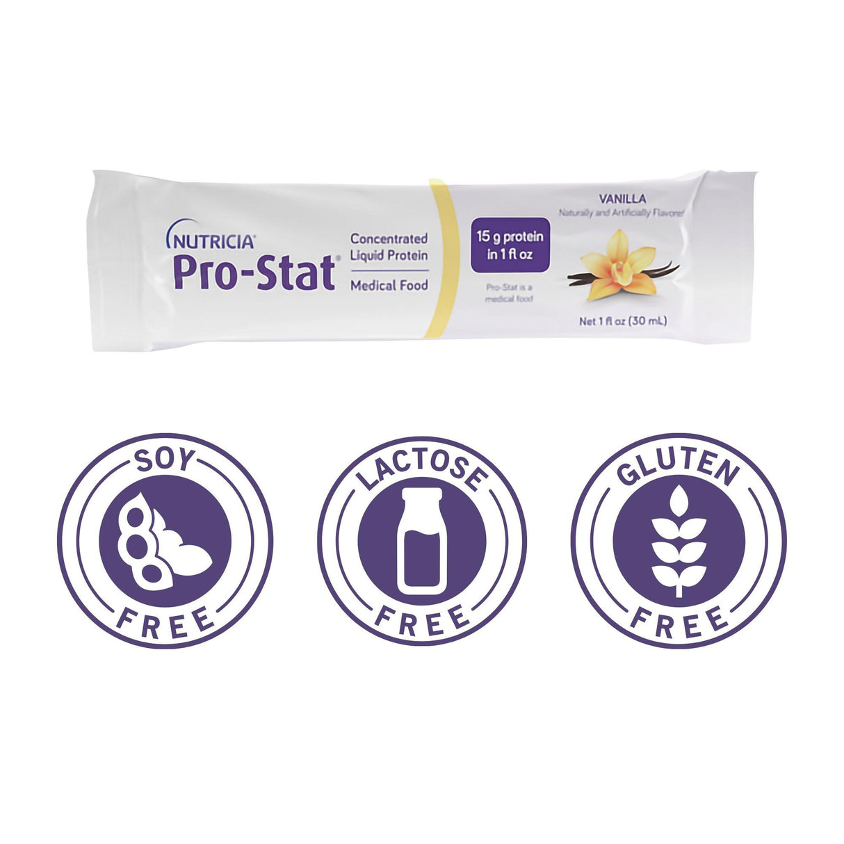Oral Supplement Pro-Stat® Vanilla Flavor Liquid 1 oz. Individual Packet - BeHope