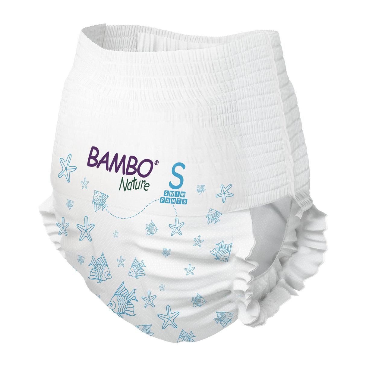 Unisex Baby Swim Diaper Bambo® Nature Pull On with Tear Away Seams Small Disposable Heavy Absorbency - BeHope