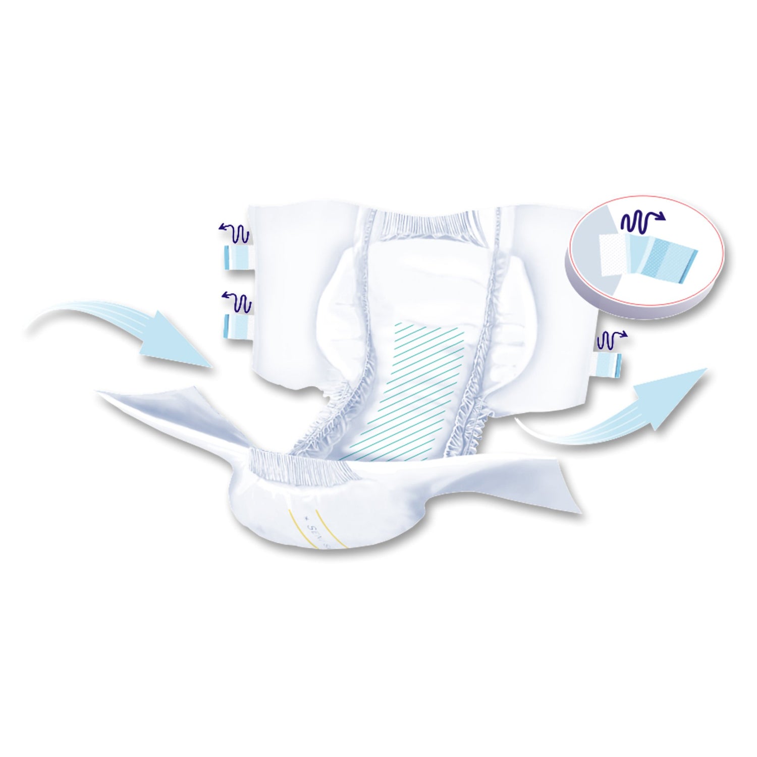 Unisex Adult Incontinence Brief Seni® Super X-Small Disposable Heavy Absorbency - BeHope