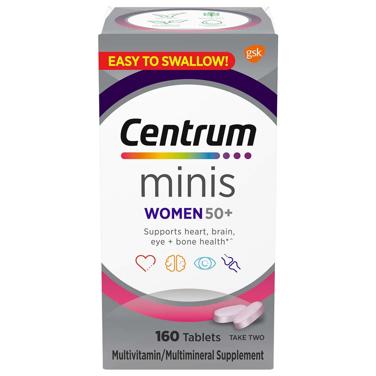 Multivitamin Supplement Centrum® Women 50+ Tablet 160 per Bottle - BeHope