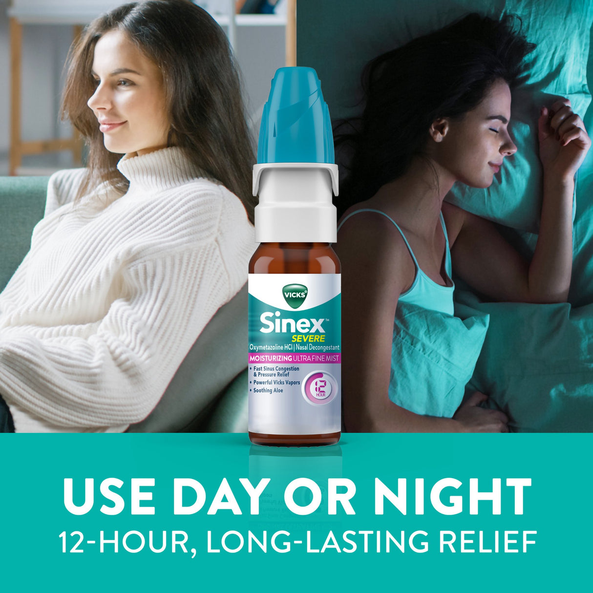 Nasal Decongestant Vicks® Sinex™ Severe Ultra Fine 0.05% Nasal Spray 0.5 oz. - BeHope