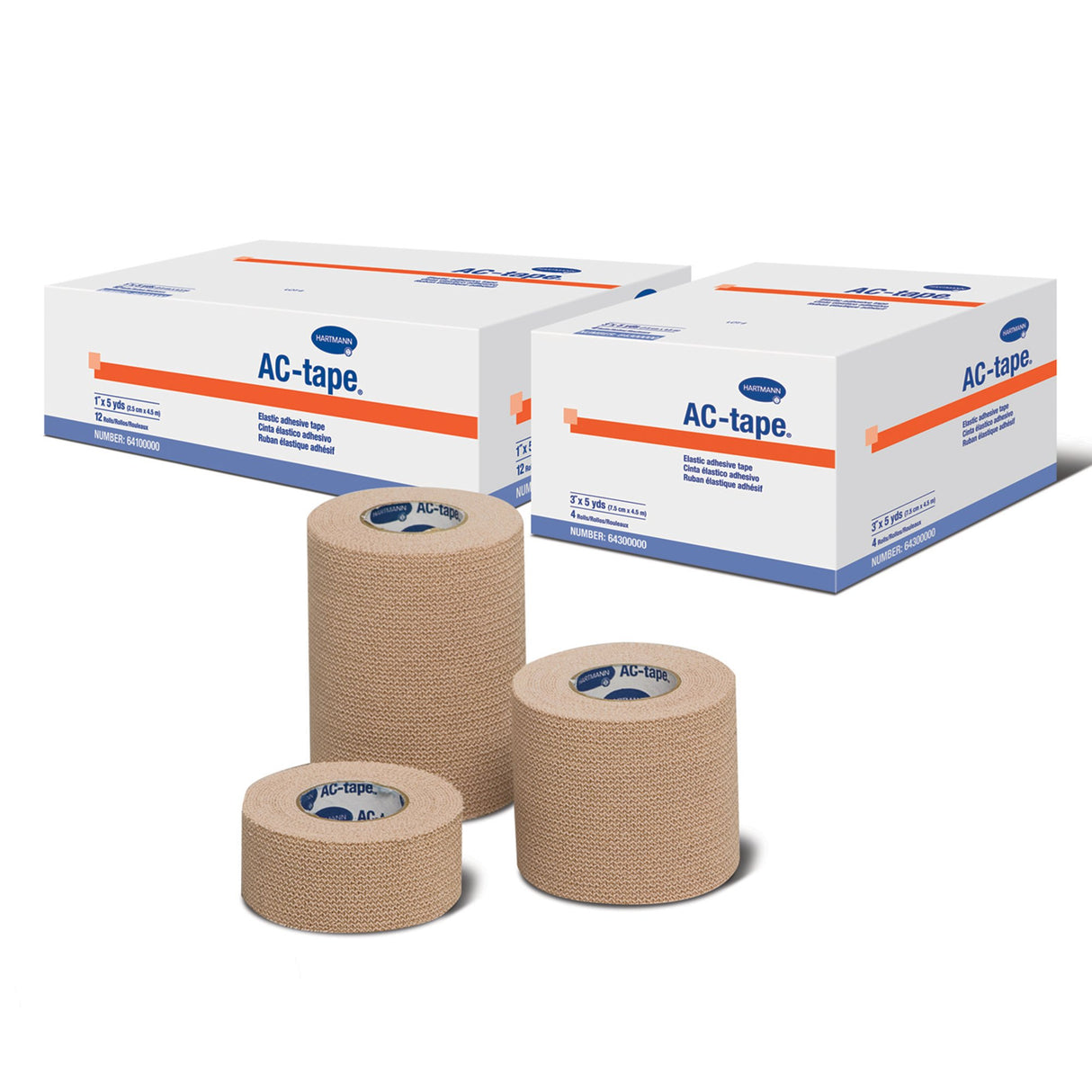 Athletic Tape AC-tape® Tan 3 Inch X 5 Yard Cotton NonSterile - BeHope