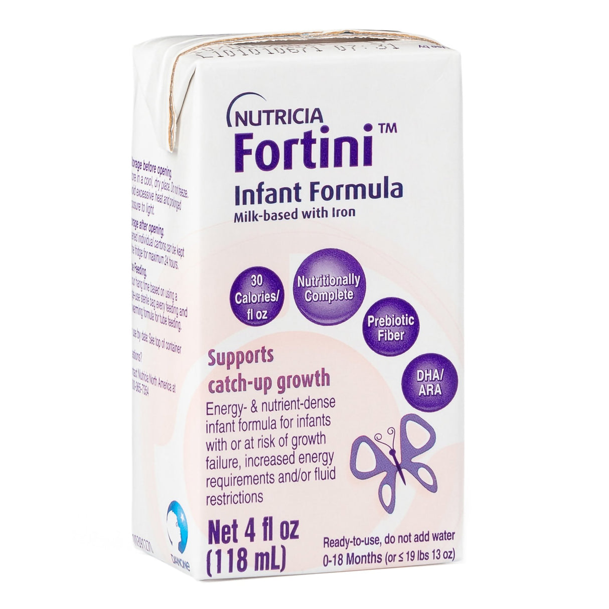 Infant Formula Fortini™ Unflavored 4 oz. Carton Liquid Calories Failure to Thrive - BeHope