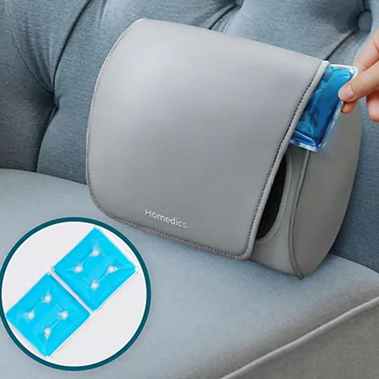 Massage Pillow with Hot & Cold HoMedics® Shiatsu 3.94 X 8.66 X 12.99 Inch - BeHope