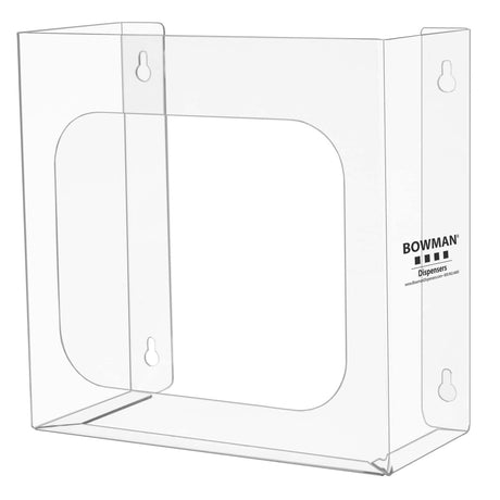 PPE Dispenser BOWMAN® Wall Mount 1-Box Capacity Clear 5.26 X 11.23 X 11.39 Inch PETG Plastic - BeHope