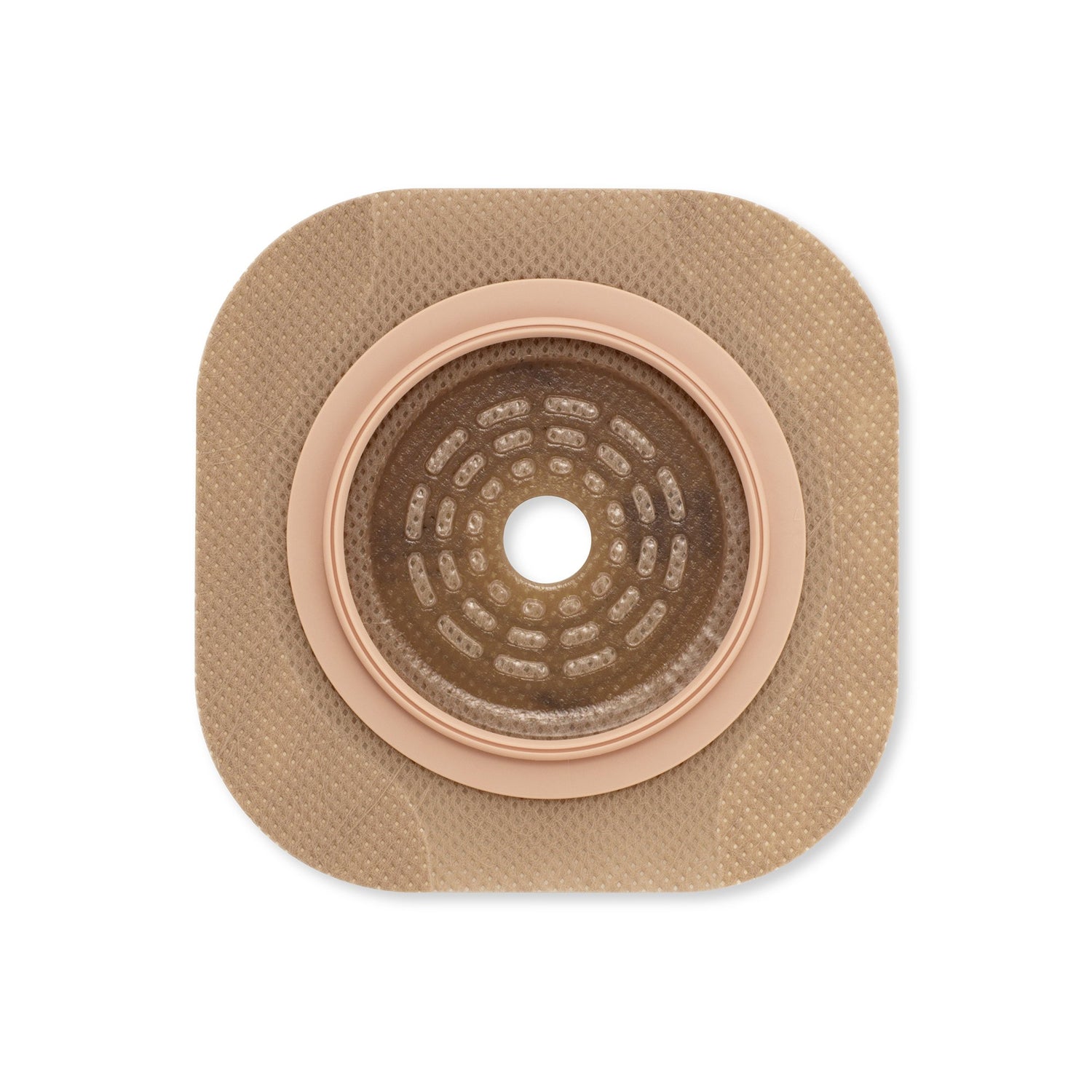 Ostomy Barrier New Image™ Flat CeraPlus™ Precut, Extended Wear Adhesive Tape Borders 1-3/4 Inch Flange Green Code 1-1/4 Inch Opening - BeHope