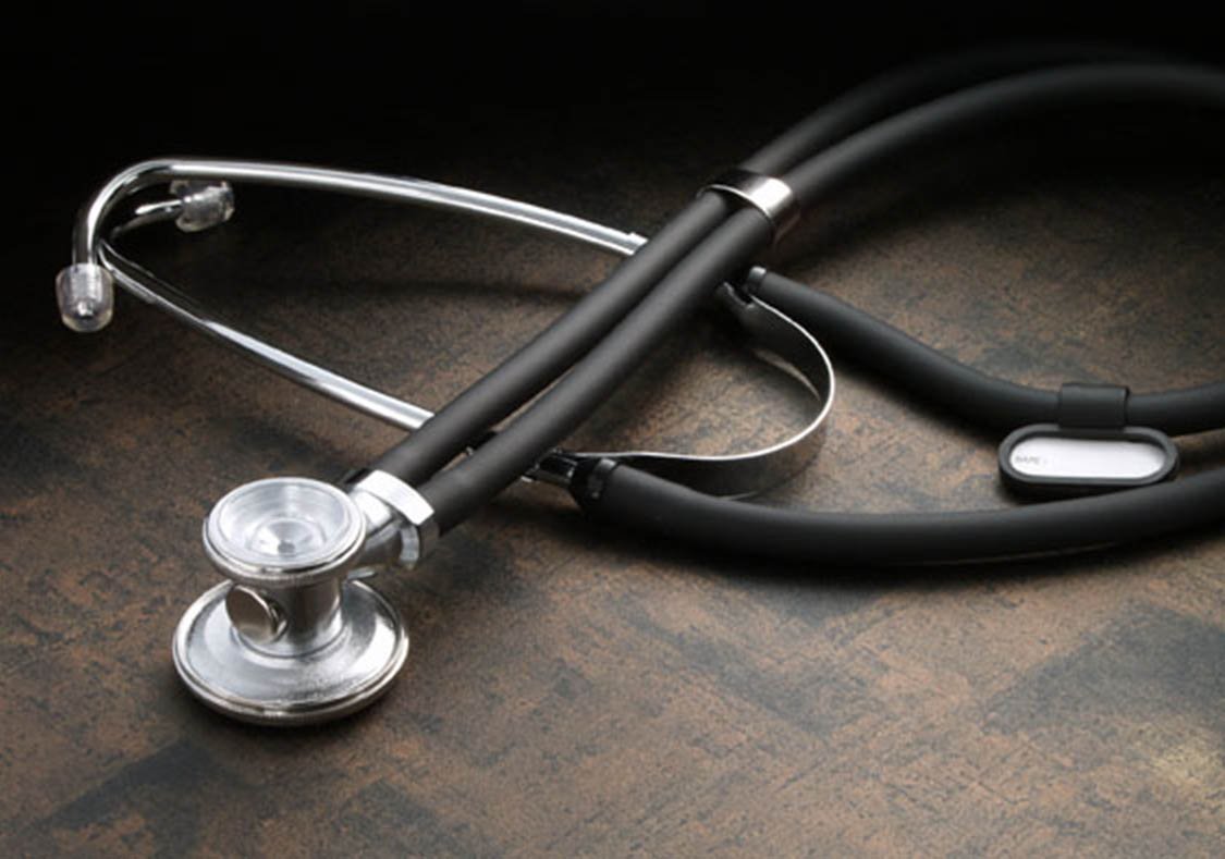 Sprague Stethoscope Black 2-Tube 22 Inch Tube Double Sided Chestpiece - BeHope