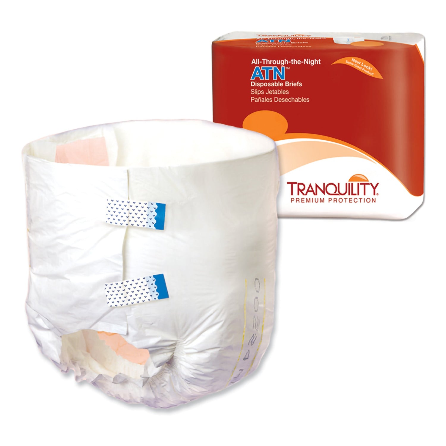 Unisex Adult Incontinence Brief Tranquility® ATN X-Large Disposable Heavy Absorbency - BeHope