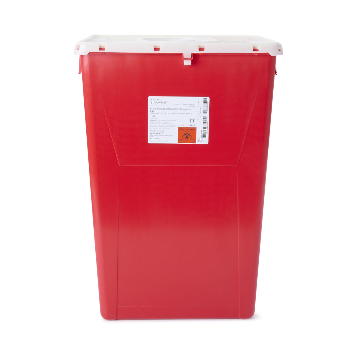 Sharps Container McKesson Prevent® Red Base 24-3/5 H X 17-3/10 W X 13 L Inch Vertical Entry 18 Gallon - BeHope