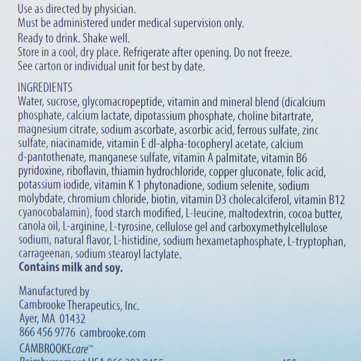 Oral Supplement Glytactin® RTD 15 Original Flavor Liquid 8.3 oz. Carton - BeHope