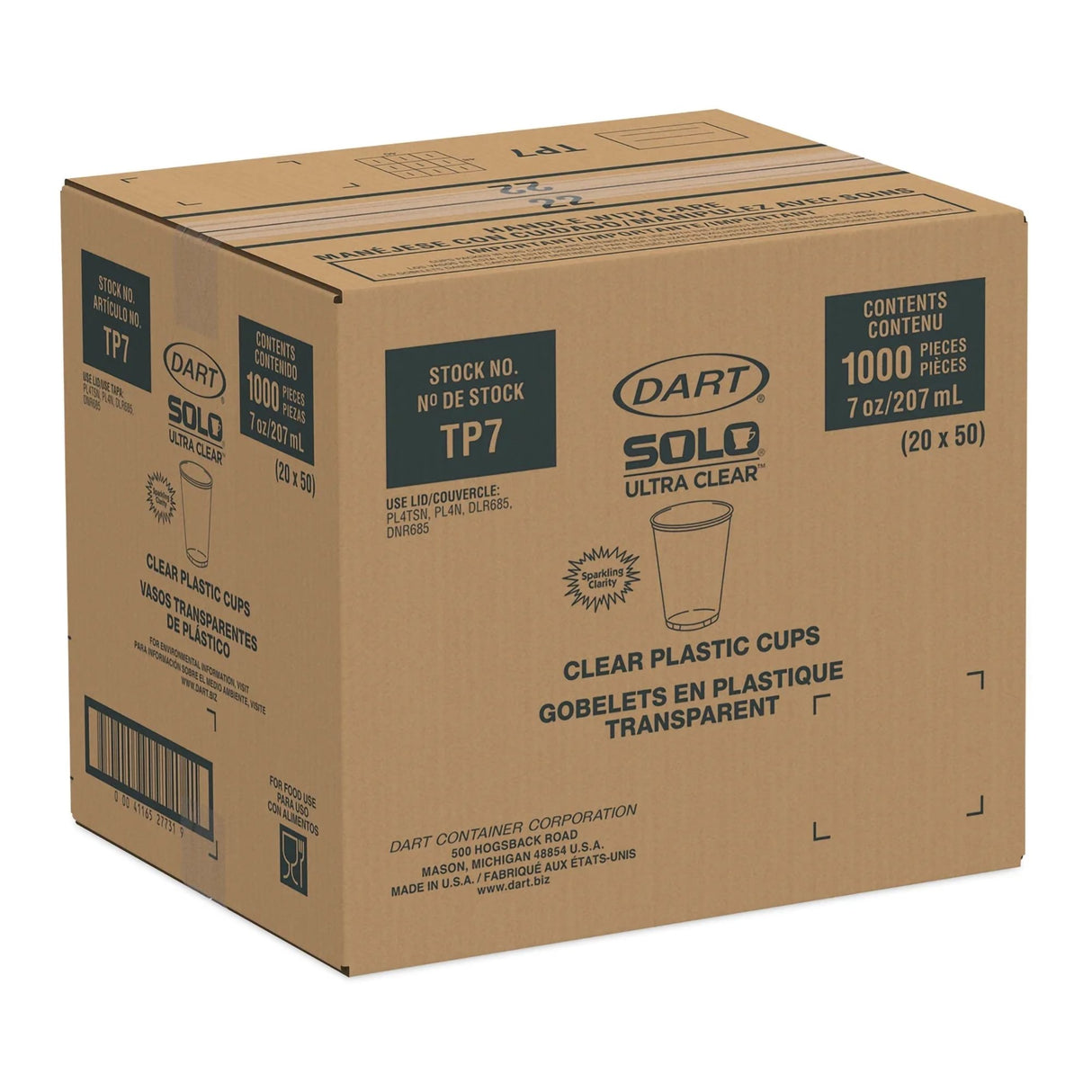 Drinking Cup Solo® Ultra Clear™ 7 oz. Translucent Plastic Disposable - BeHope