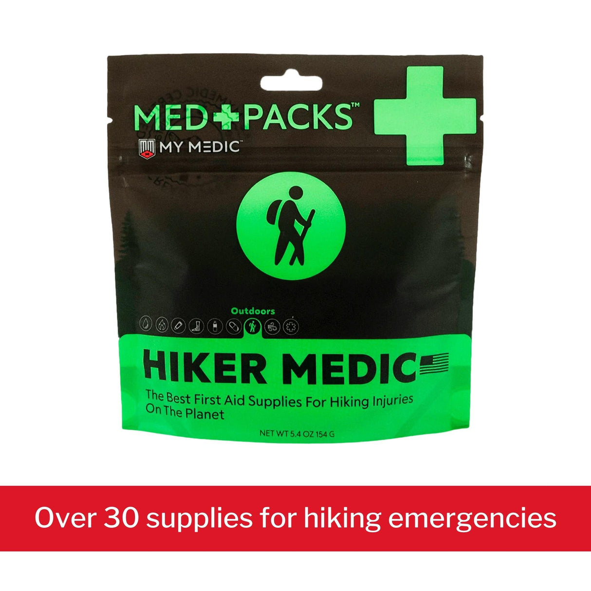 First Aid Kit My Medic™ MED PACKS Hiker Medic Plastic Pouch - BeHope