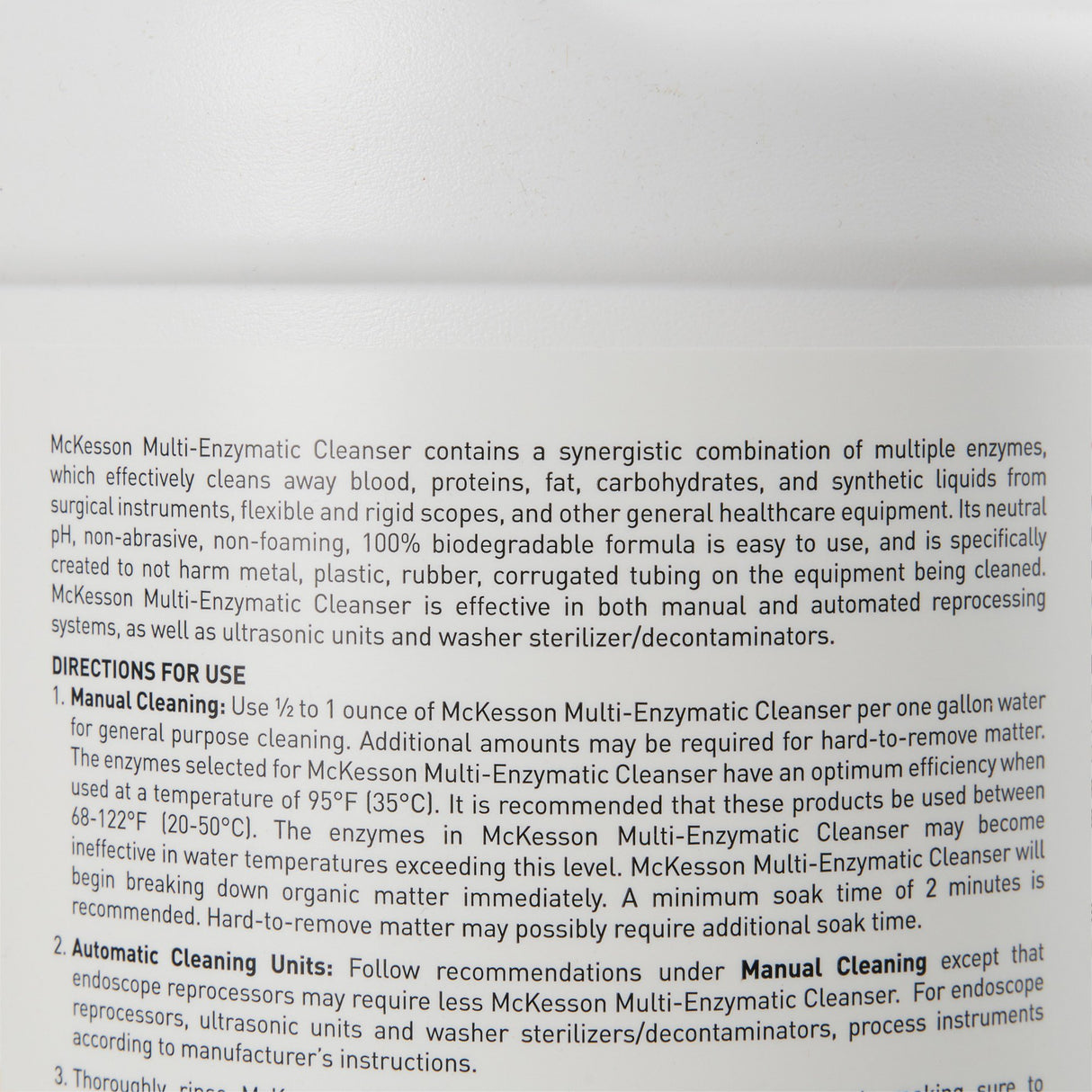 Multi-Enzymatic Instrument Detergent McKesson Liquid 1 gal. Jug Spring Fresh Scent - BeHope