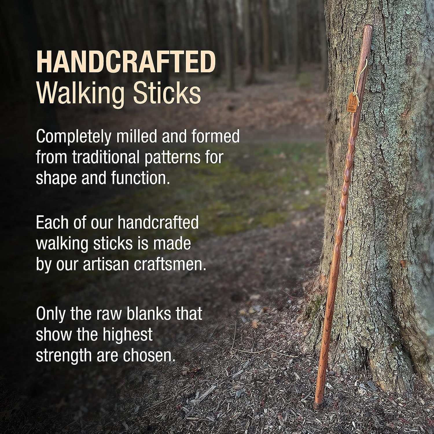Walking Stick Brazos™ Twisted Wood 48 Inch Height Red - BeHope