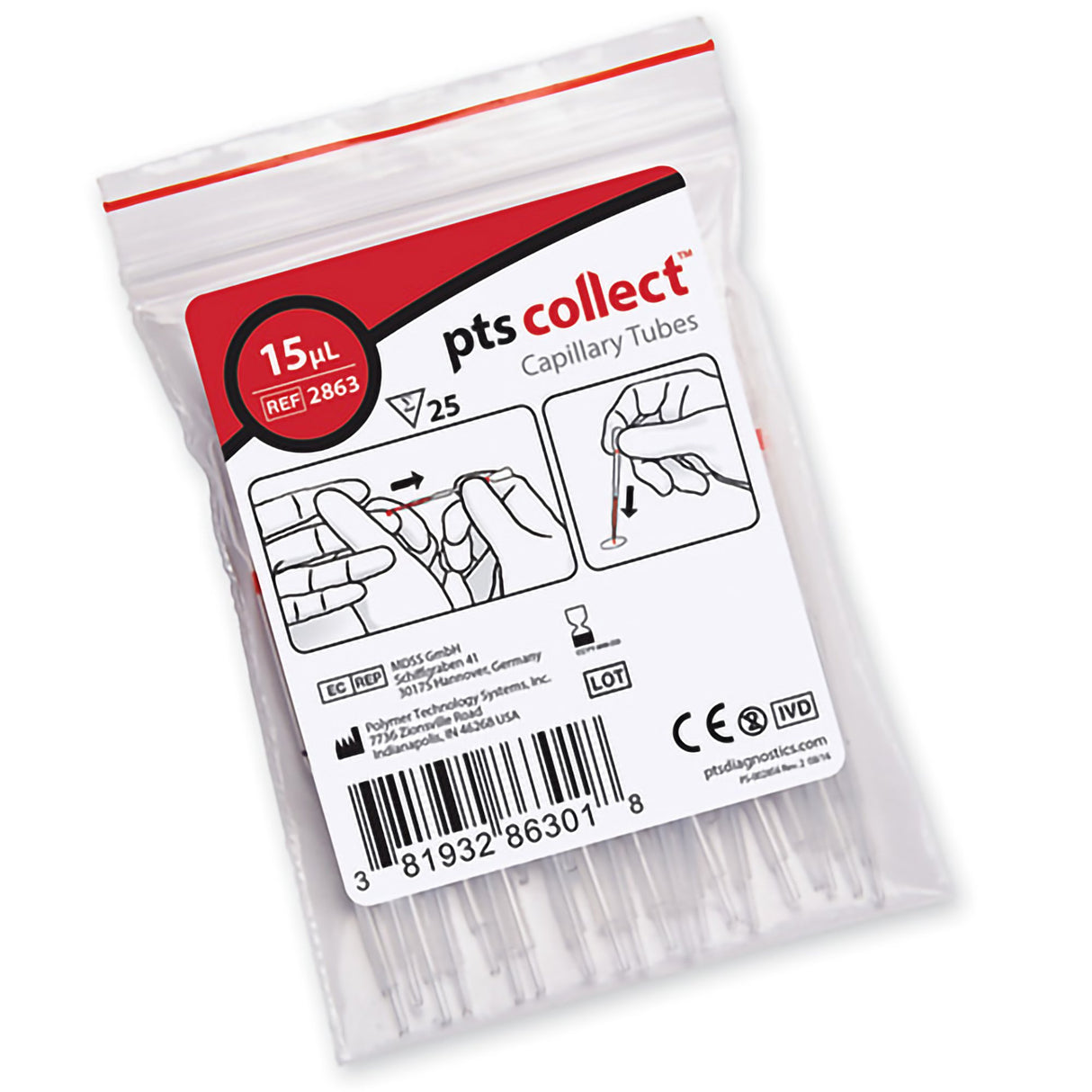 Capillary Blood Collection Tube Plain 15 µL Without Closure Glass Tube - BeHope