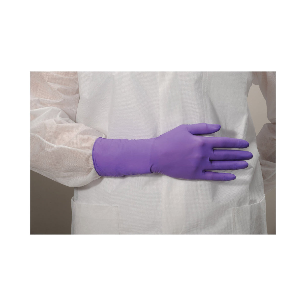 Exam Glove Purple Nitrile-Xtra™ X-Large NonSterile Nitrile Extended Cuff Length Textured Fingertips Purple Chemo Tested - BeHope