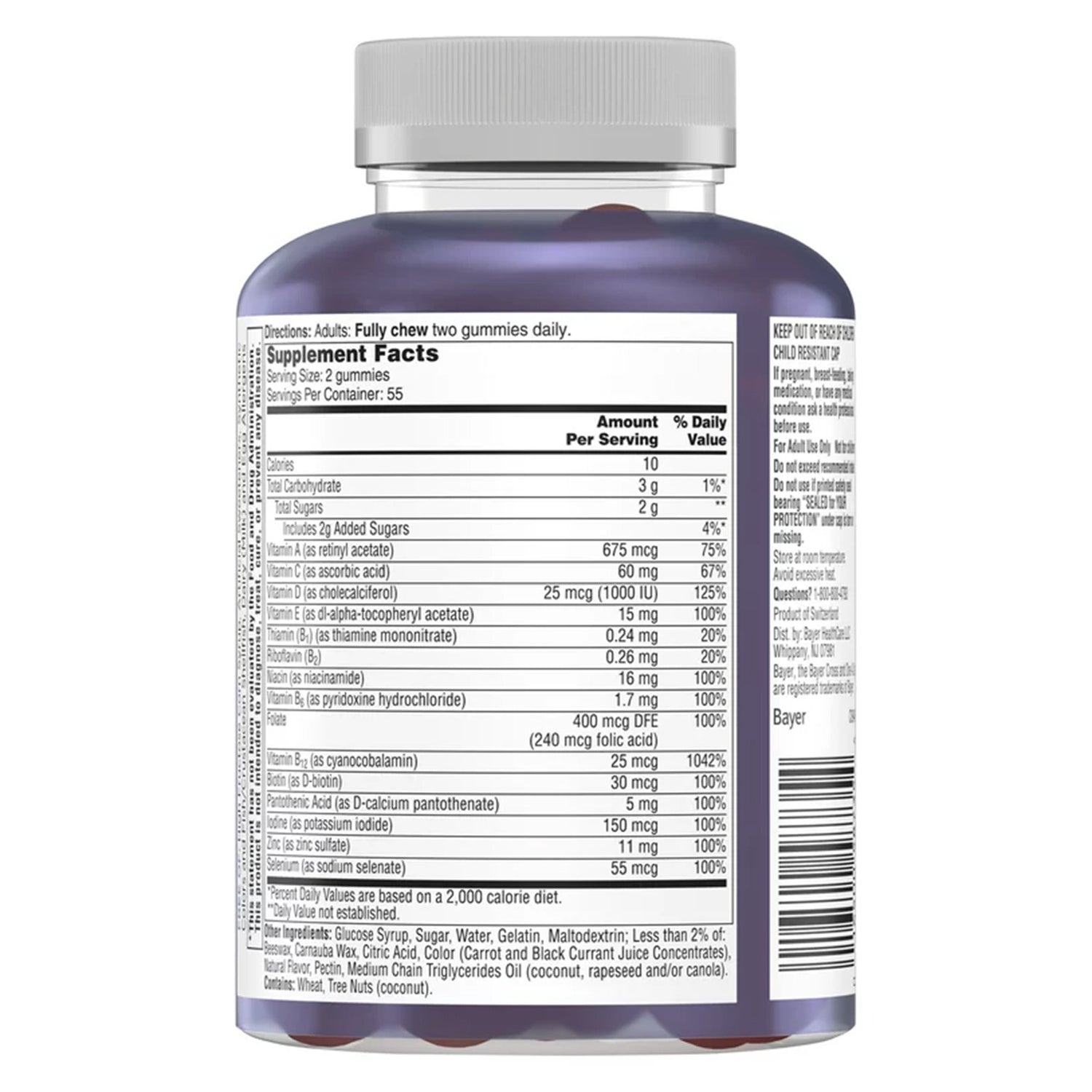 Multivitamin Supplement One A Day® Men's 50+ Gummy 110 per Bottle - BeHope