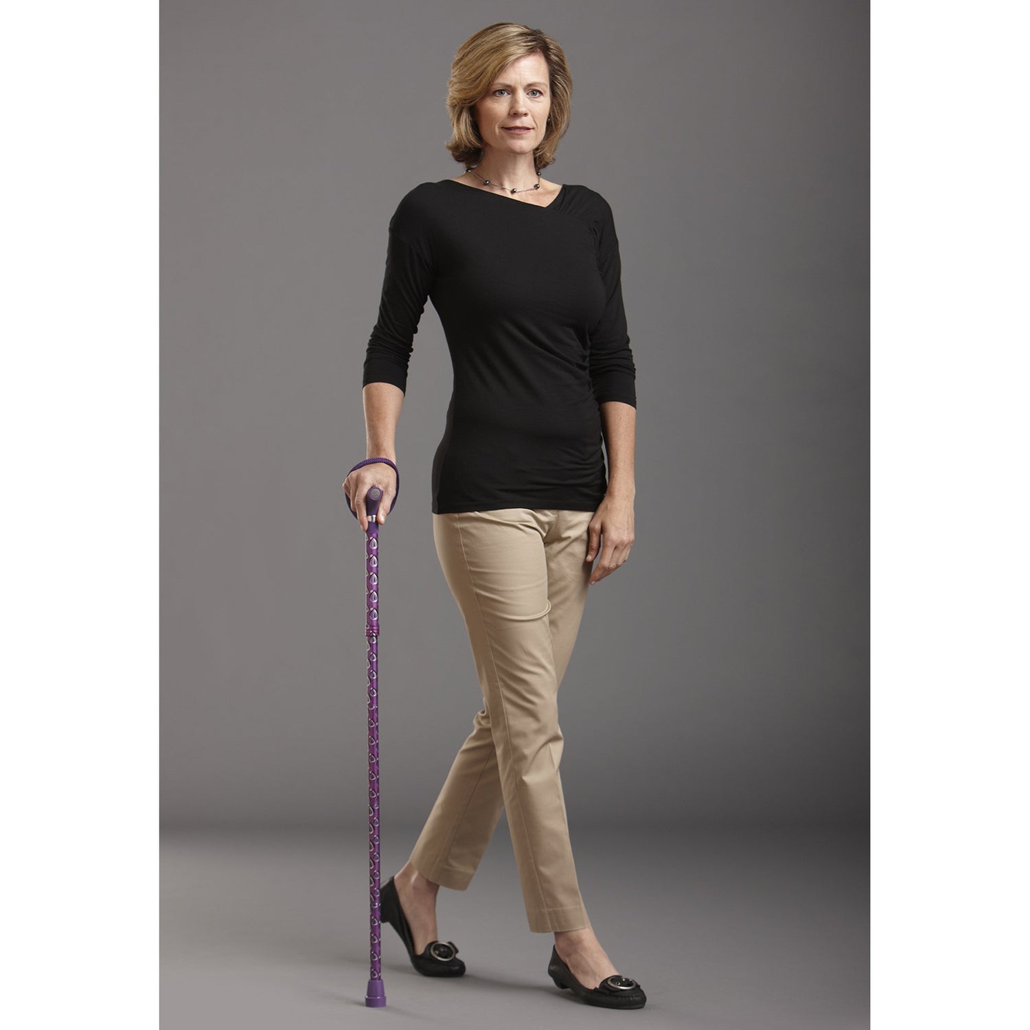 Folding Cane Switch Sticks Aluminum 32 to 37 Inch Height Viking Print - BeHope