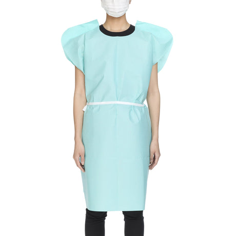 Patient Exam Gown McKesson One Size Fits Most Teal Disposable - BeHope
