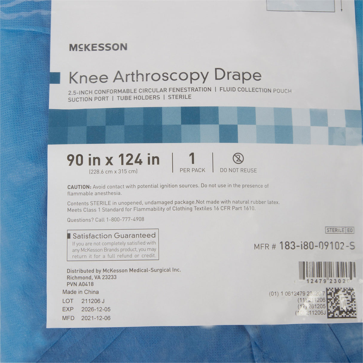 Orthopedic Drape McKesson Arthroscopic Knee Drape 90 W X 124 L Inch Sterile - BeHope